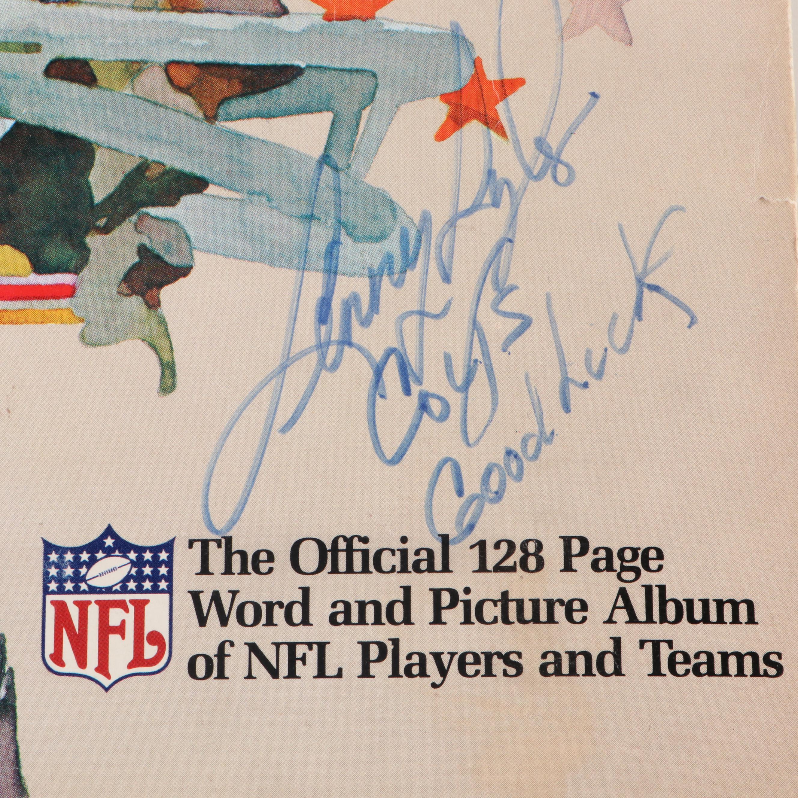 Doak Walker Signed Giclée with Lenny Lyles Signed "NFL Action" Book and More