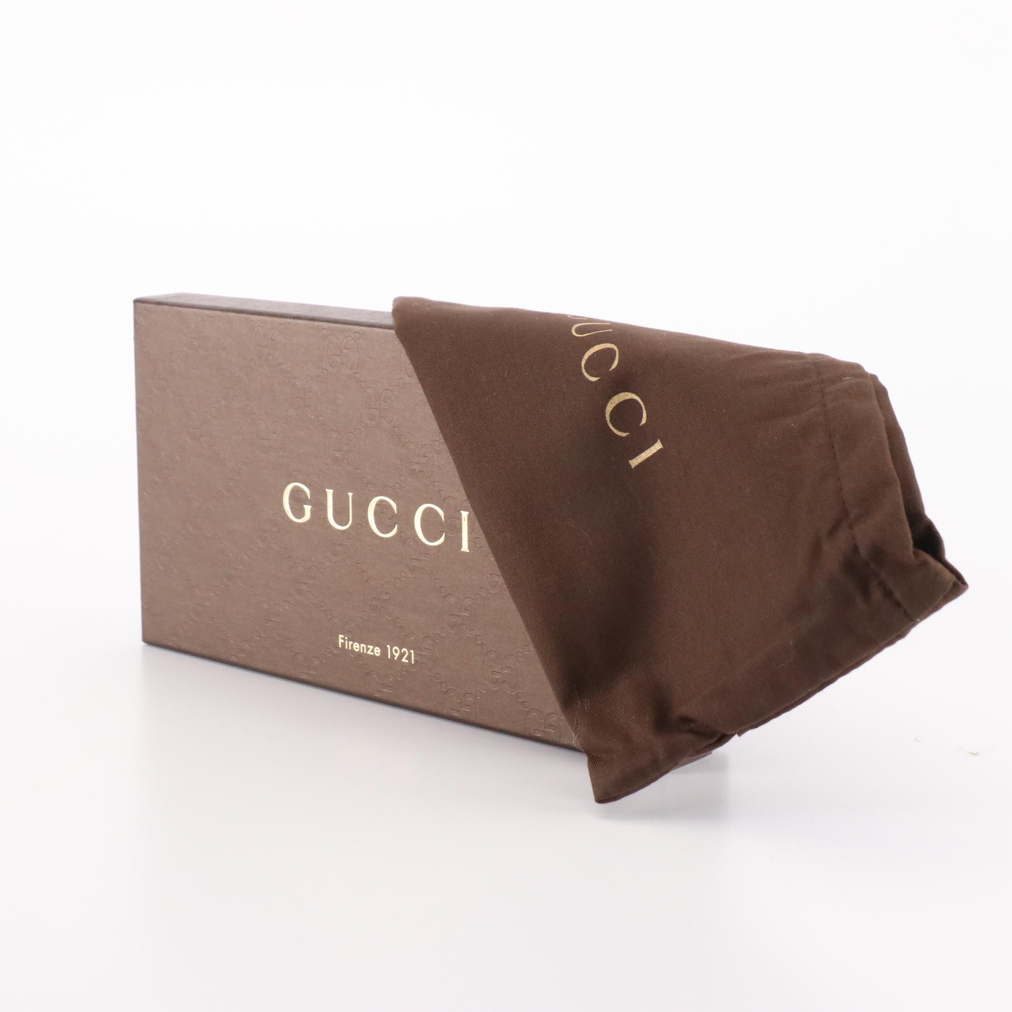 Gucci GG Charm Continental Wallet in Black GG Imprime Coated Canvas with Box