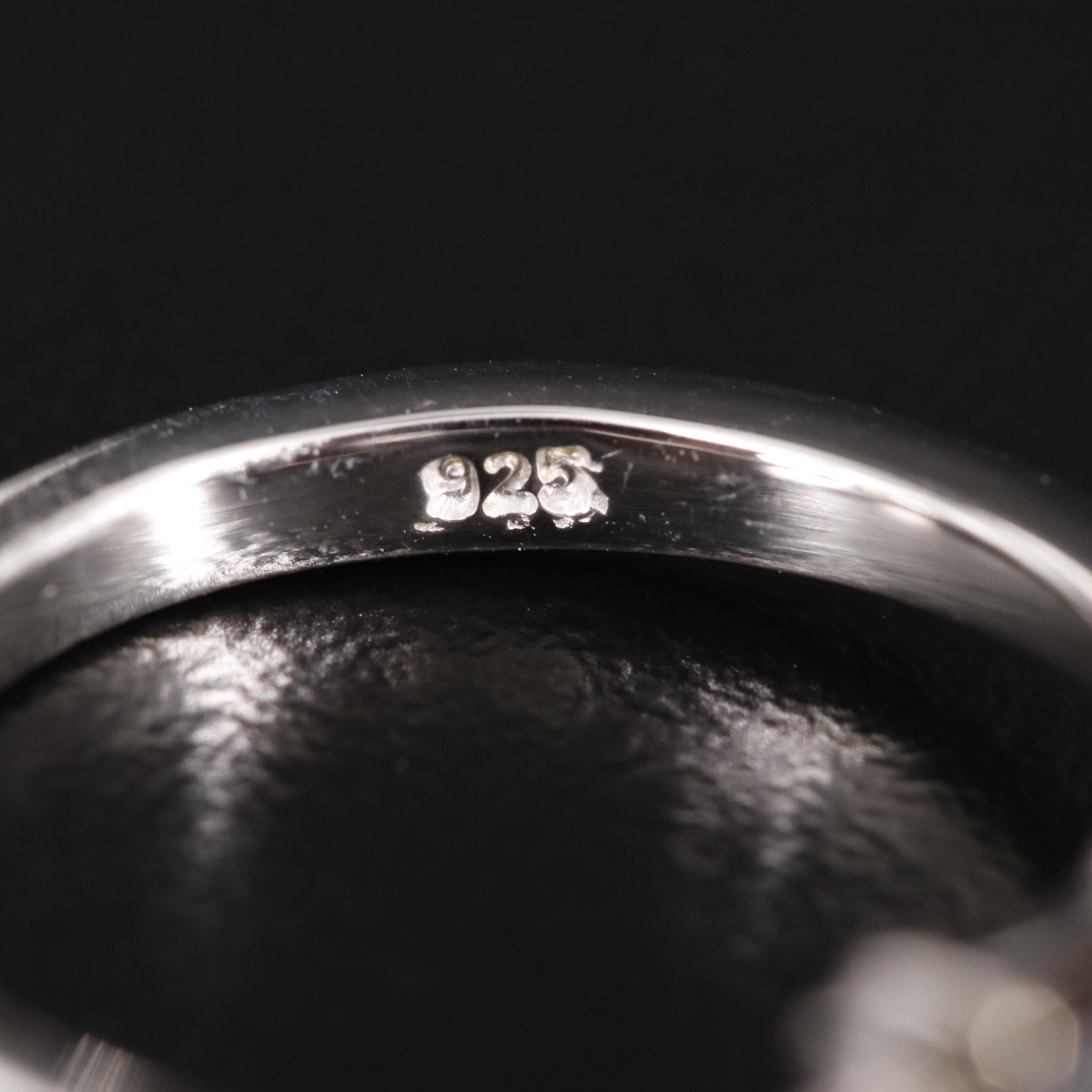 Sterling Smoky Quartz Solitaire Ring