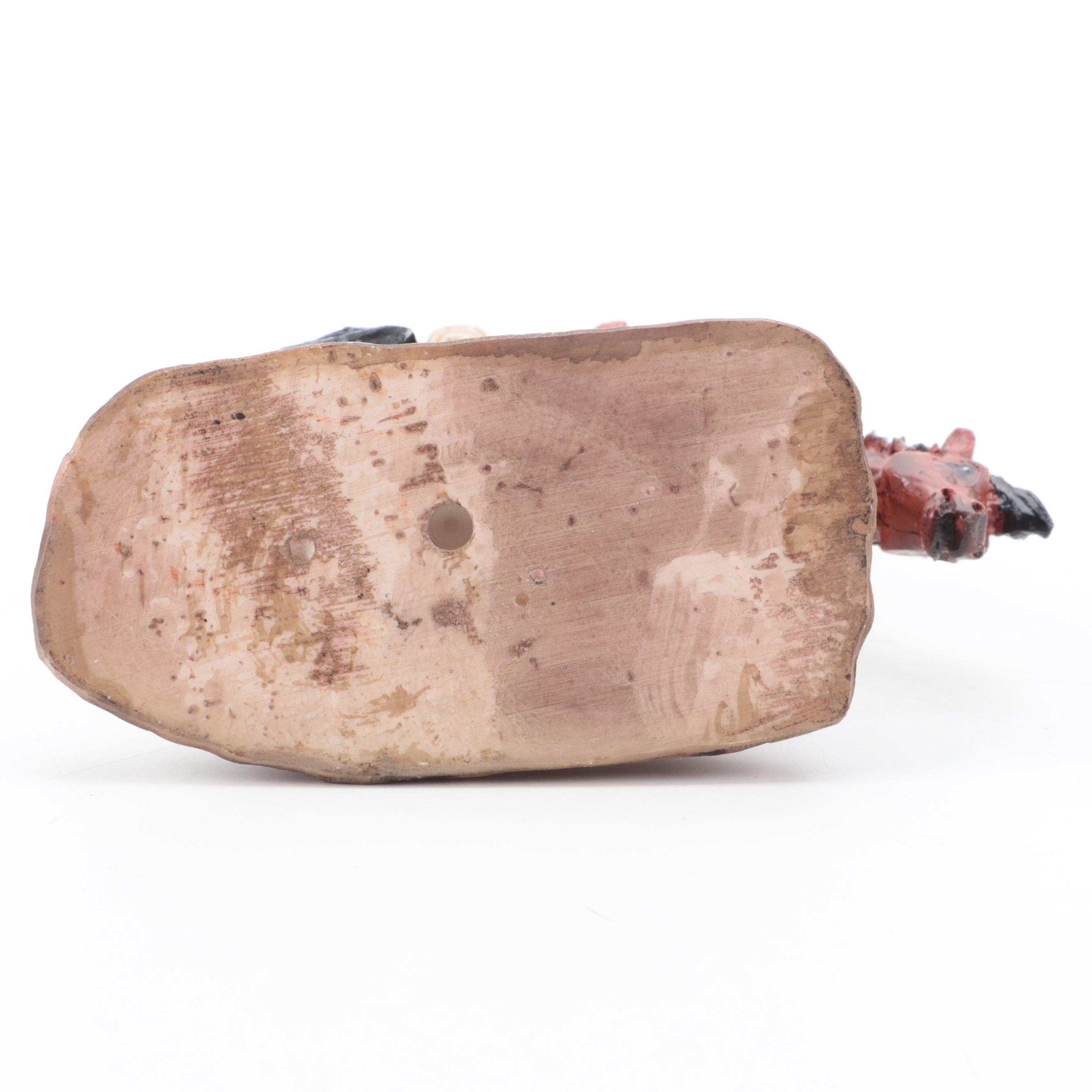 Native American Motif Fixed Blade Knife with Stand