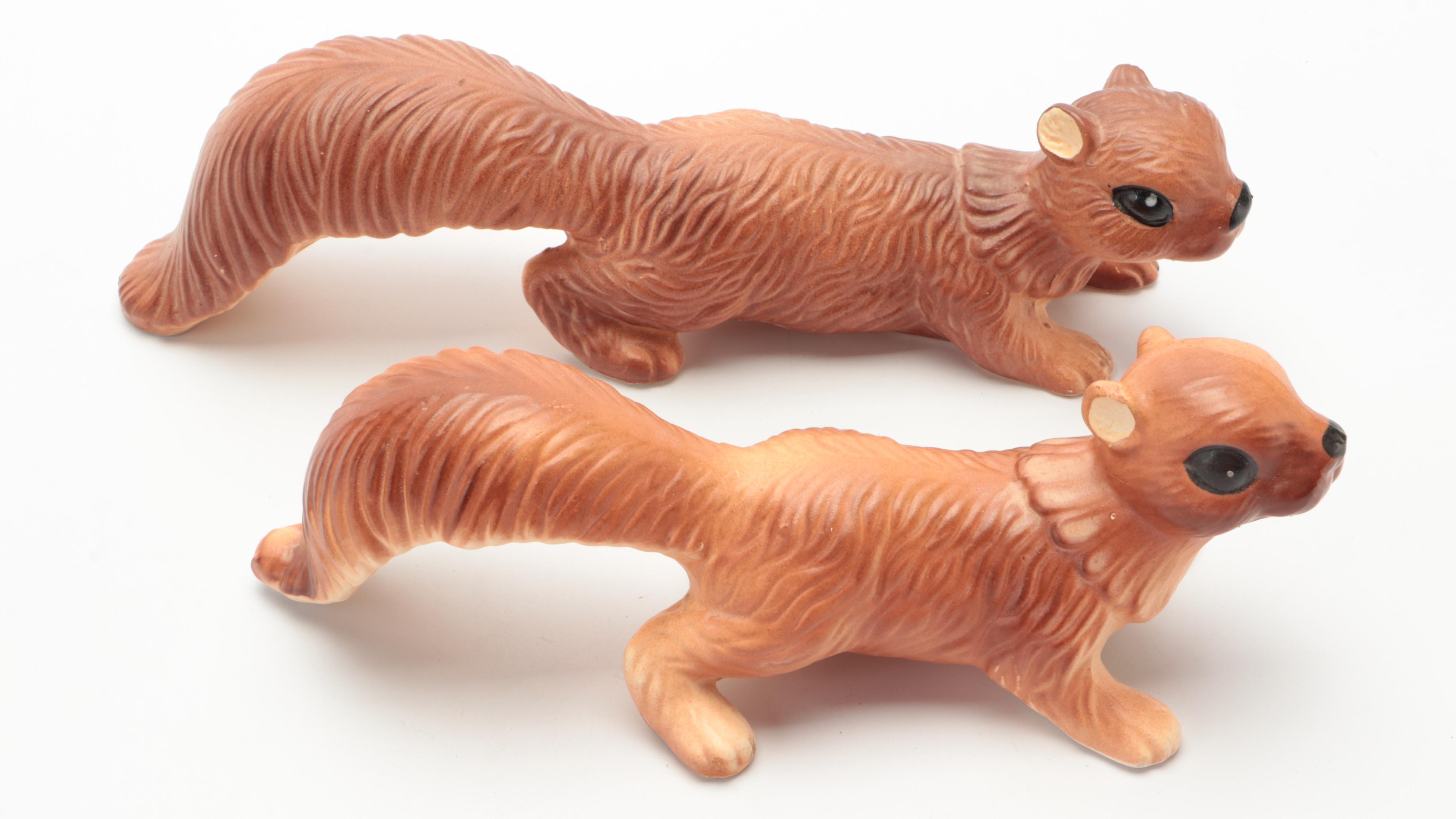 Matte Glaze Ceramic Farm and Wild Animal Figurines