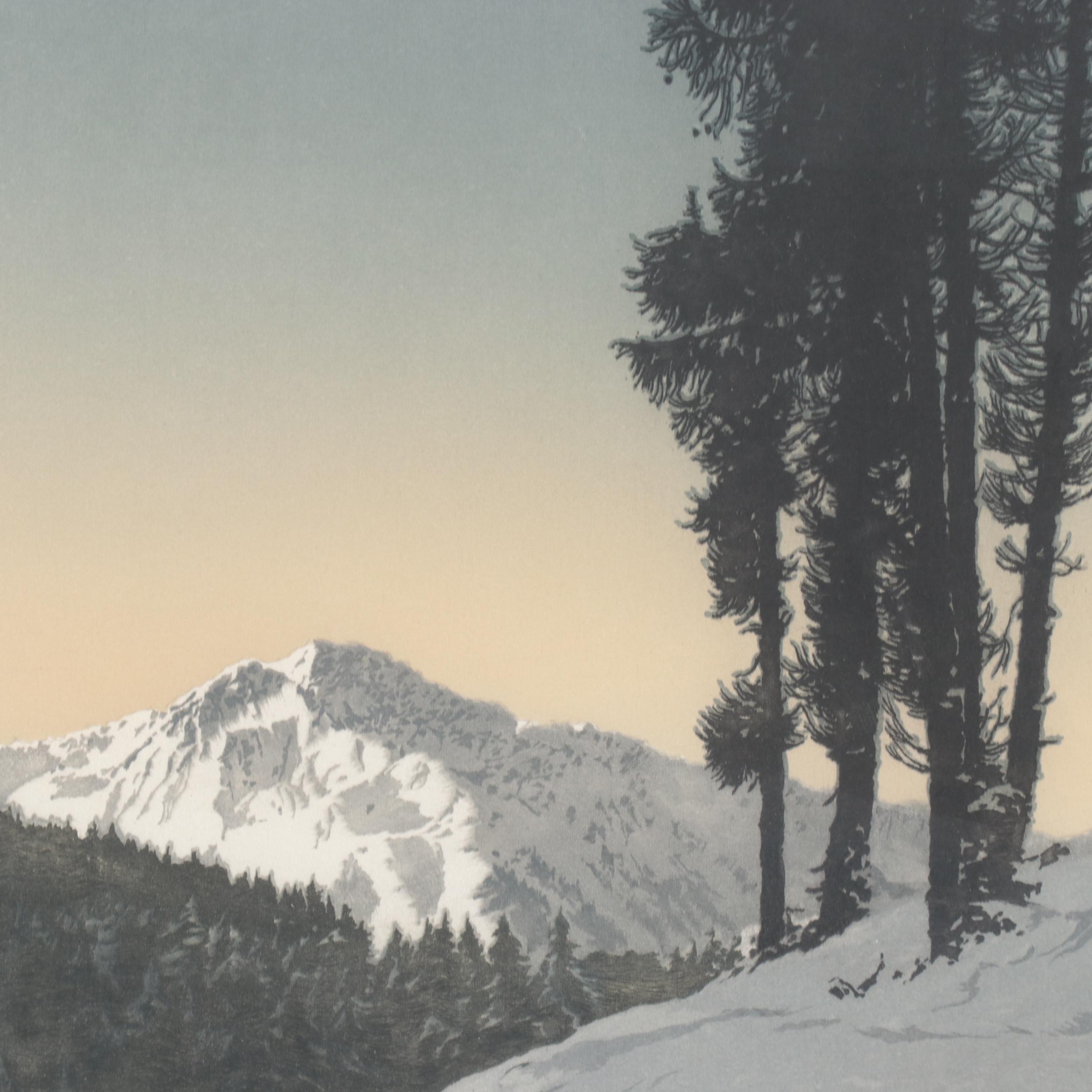 Hans Figura Landscape Etchings on Fabric