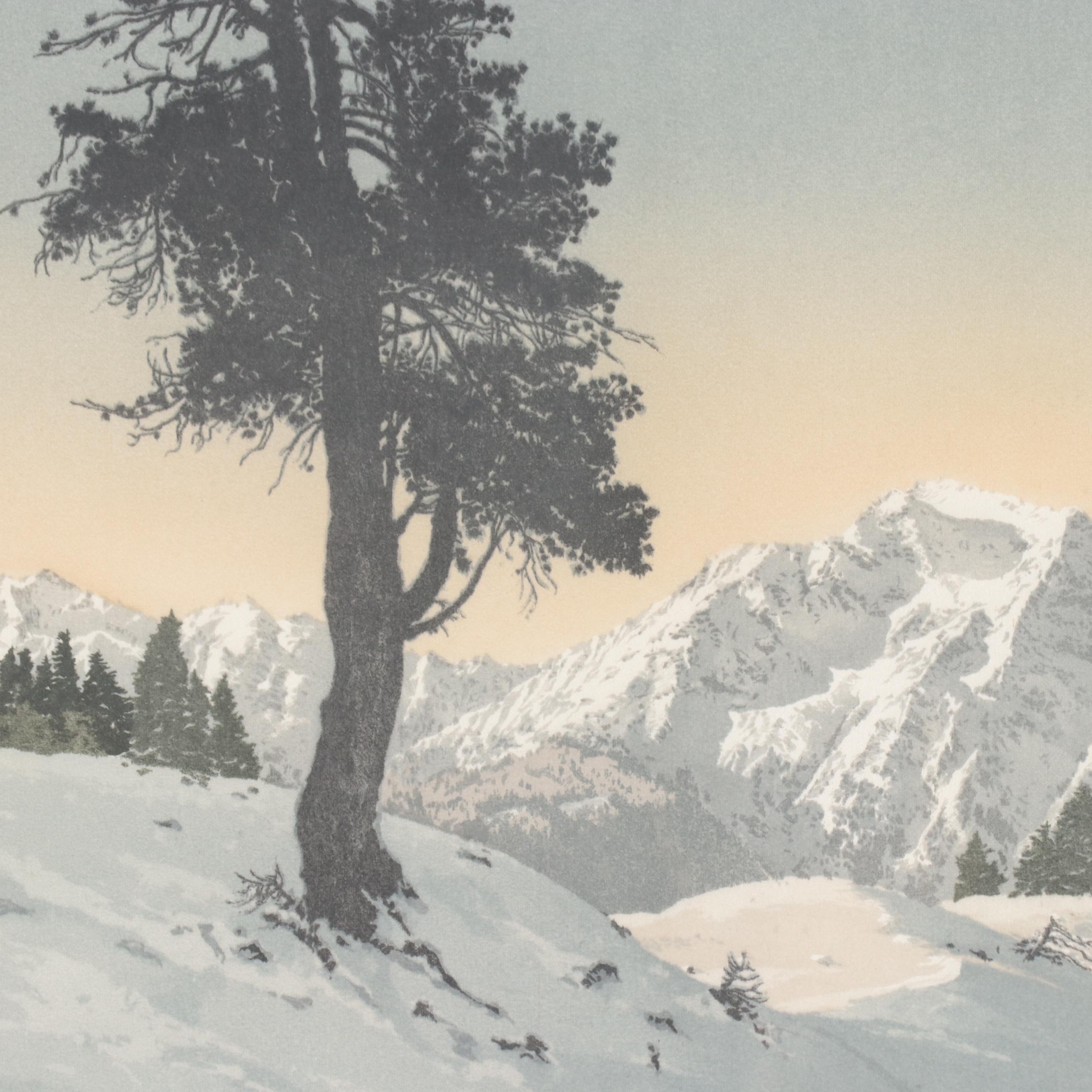 Hans Figura Landscape Etchings on Fabric