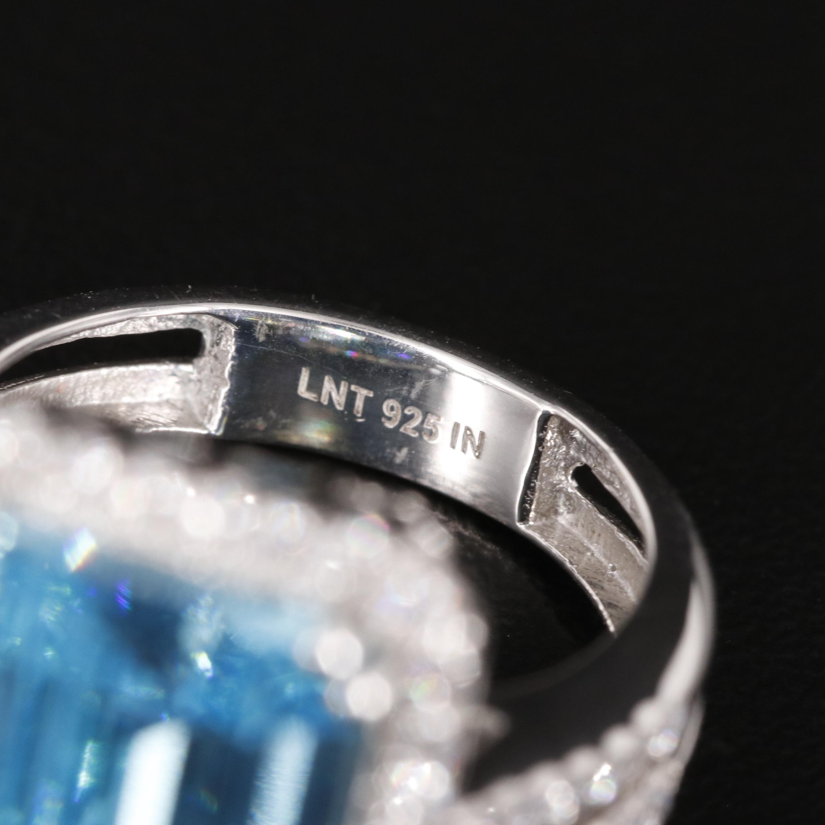 Sterling Cubic Zironia Halo Ring