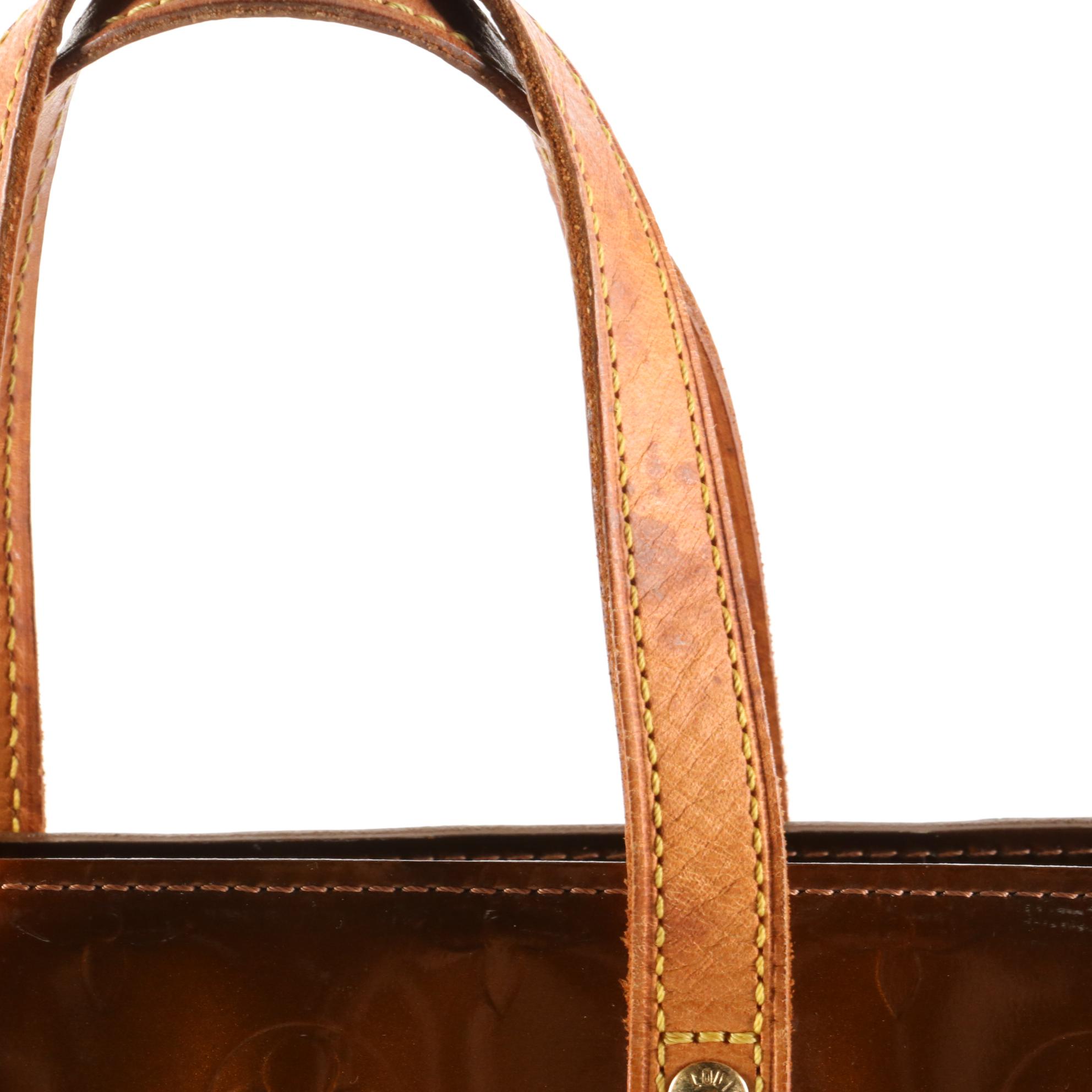 Louis Vuitton Reade PM Mini Tote in Monogram Vernis and Vachetta Leather