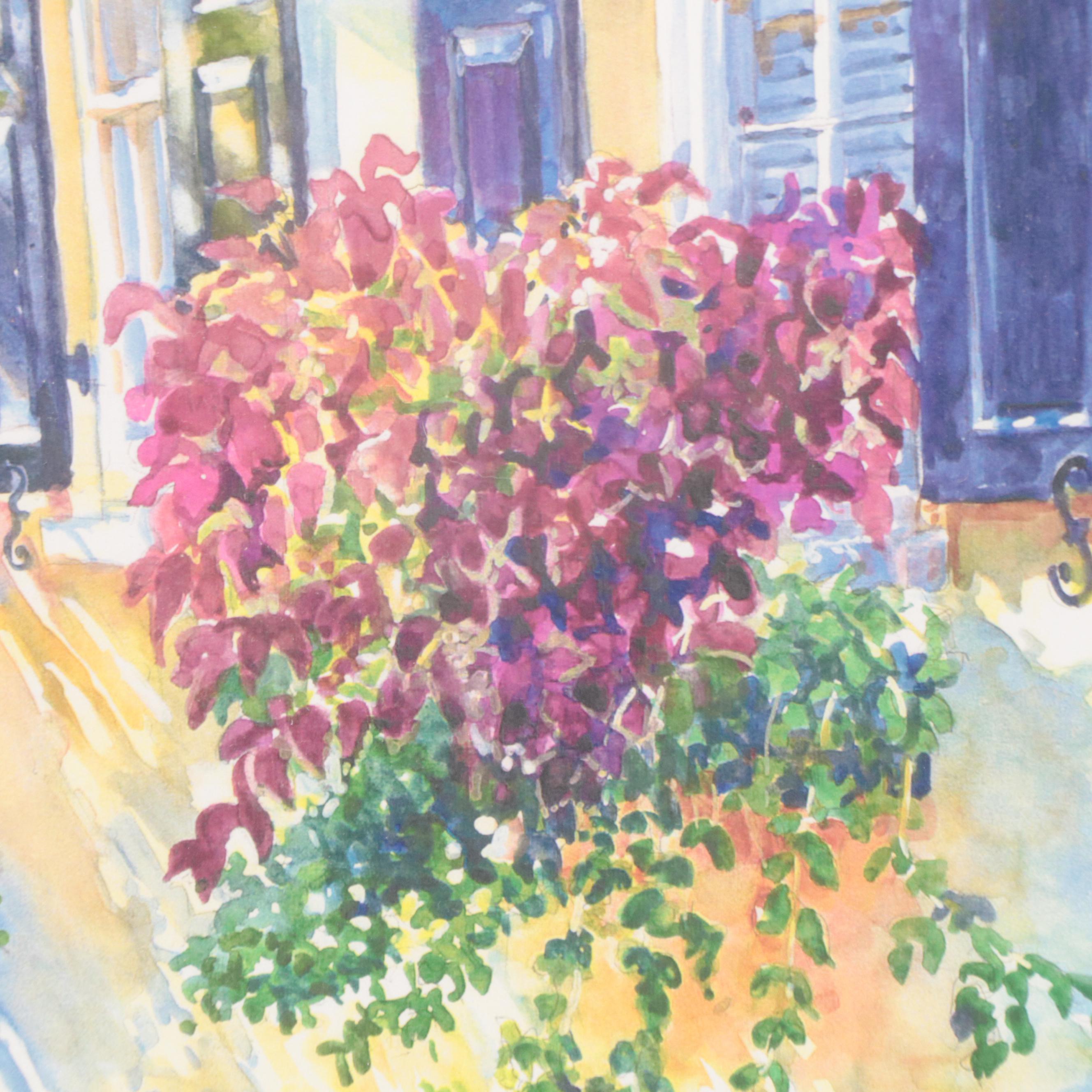 Alice Stewart Grimsley Giclée of Garden Scene