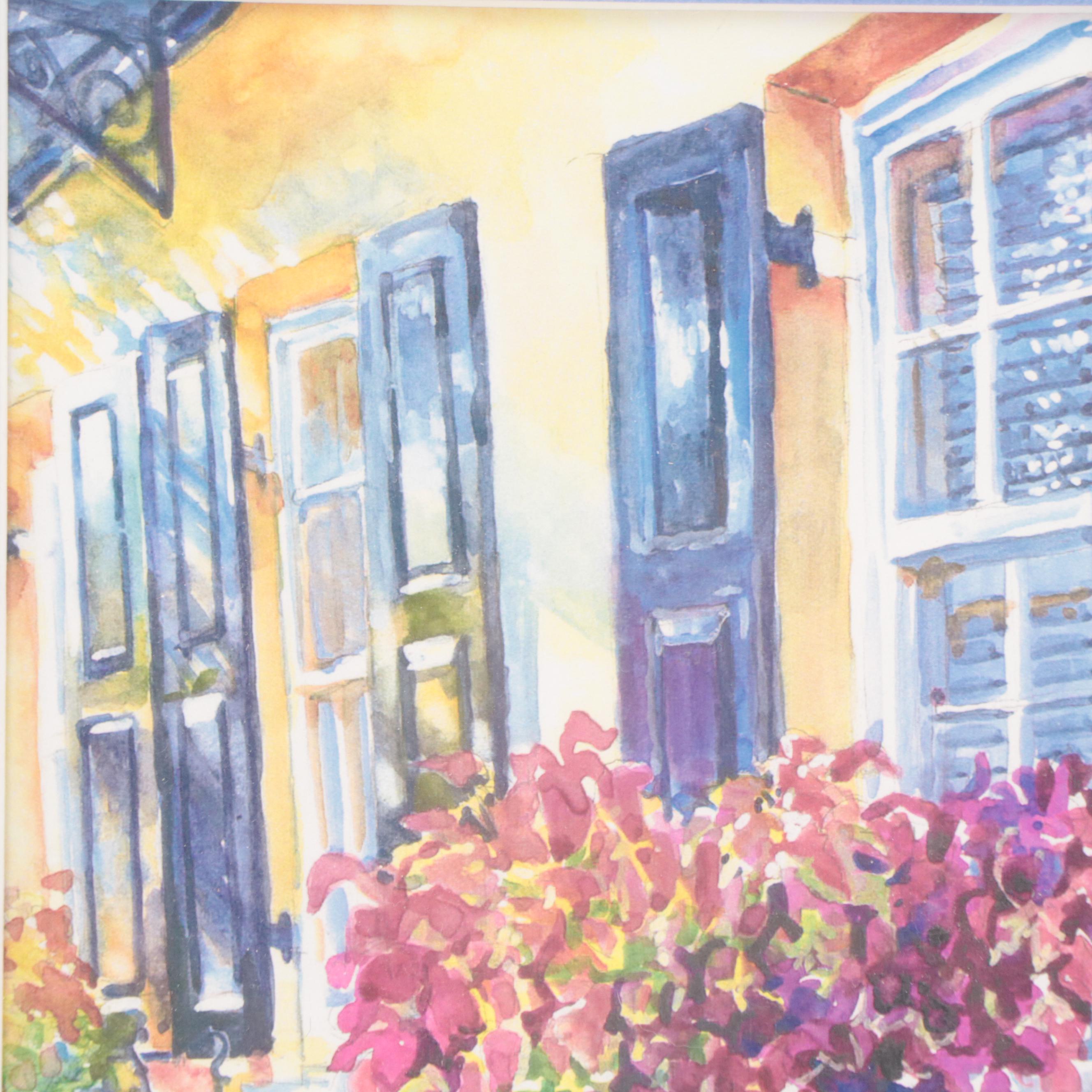 Alice Stewart Grimsley Giclée of Garden Scene