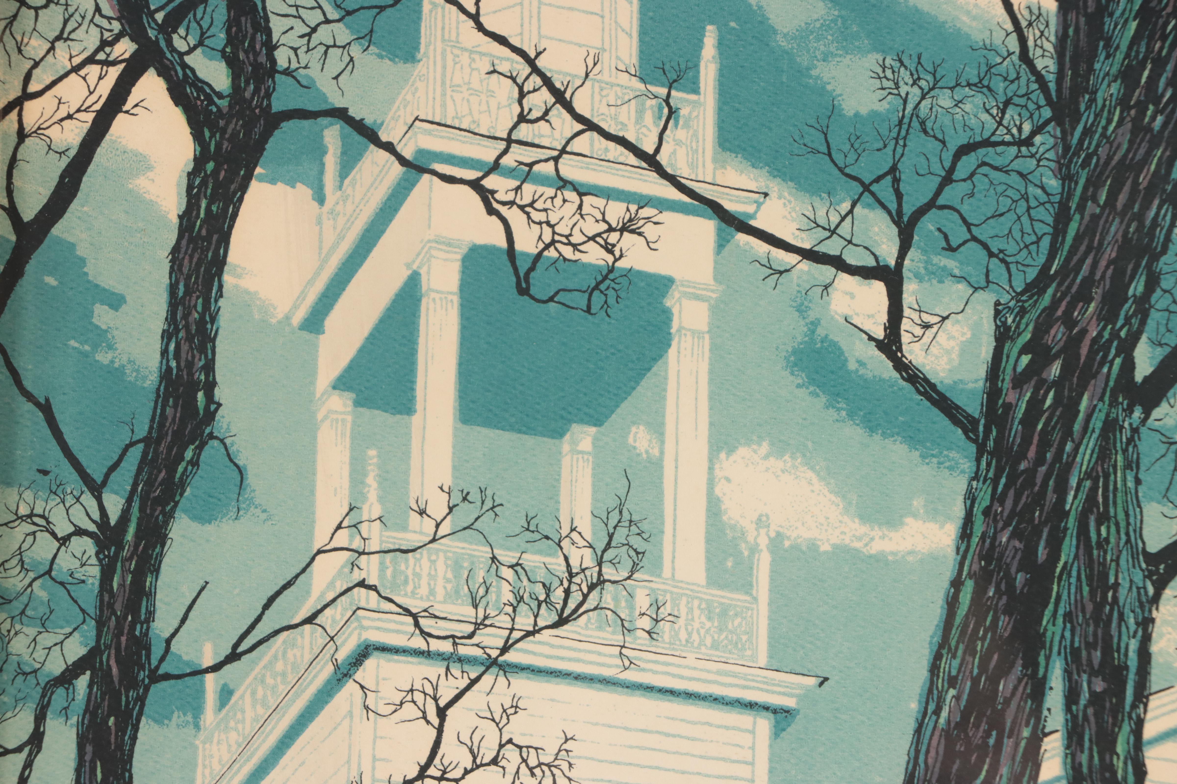 Turner Serigraph After David Grose "Cape Cod Meeting House"