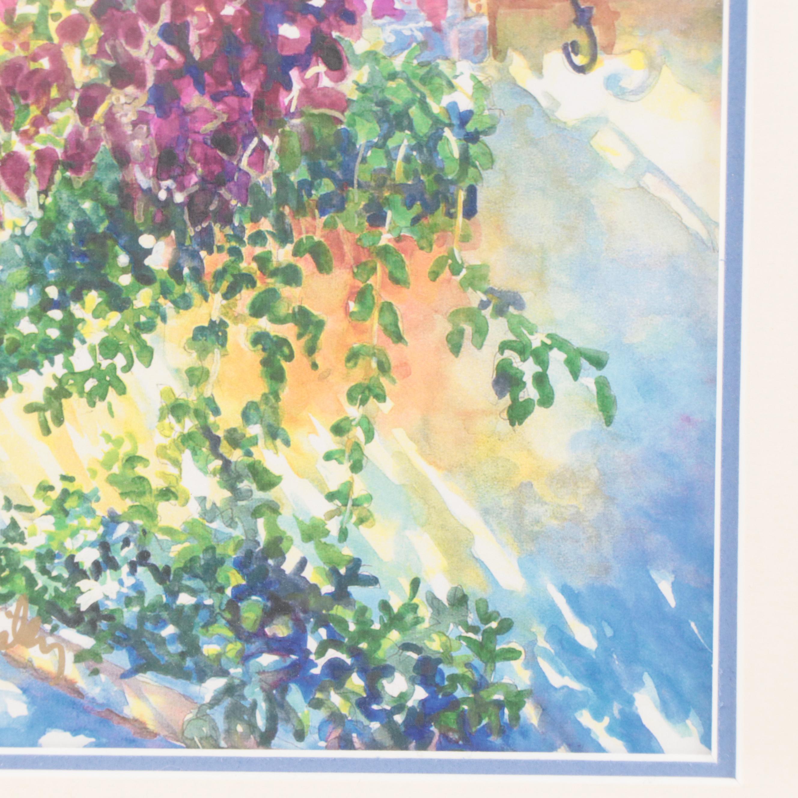 Alice Stewart Grimsley Giclée of Garden Scene