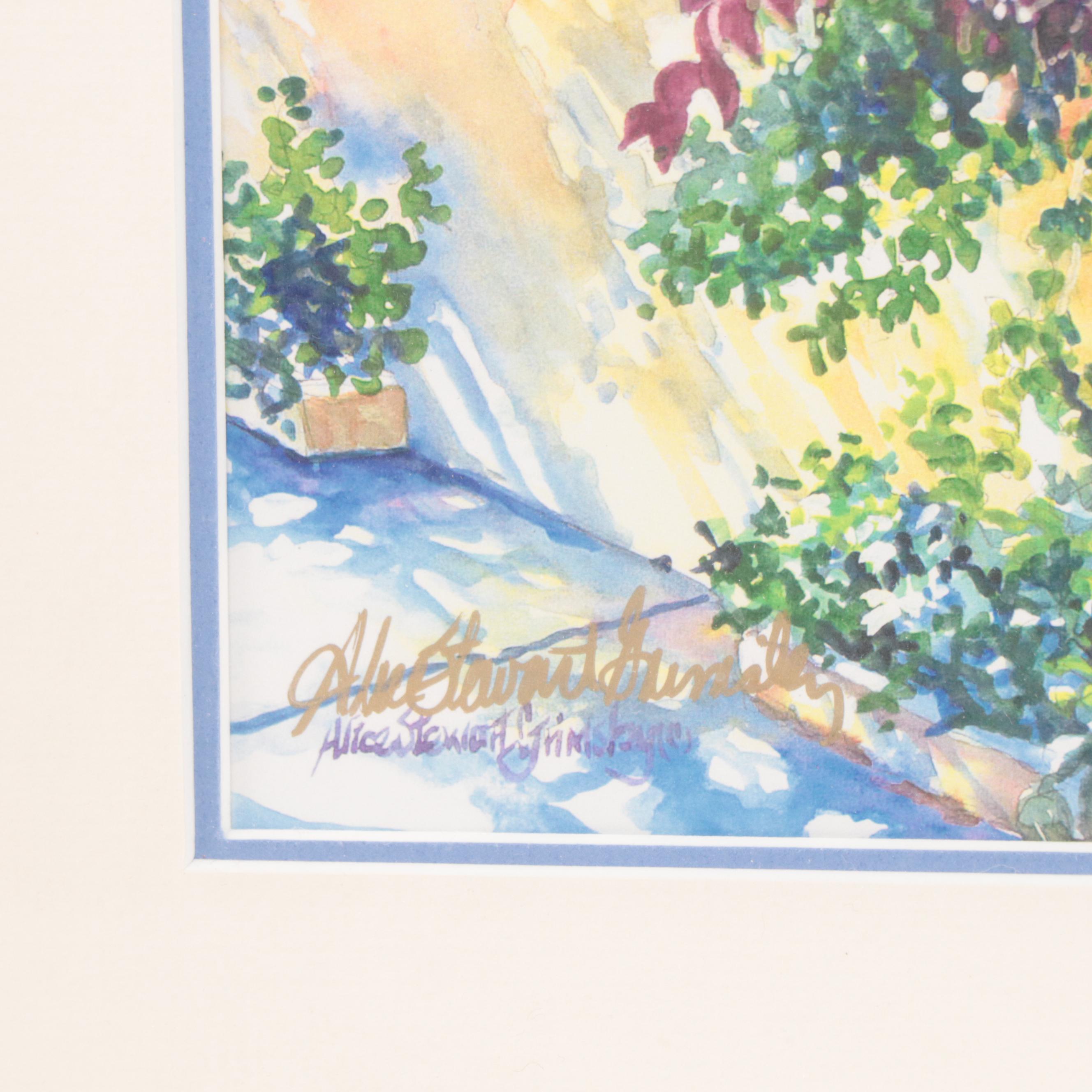 Alice Stewart Grimsley Giclée of Garden Scene