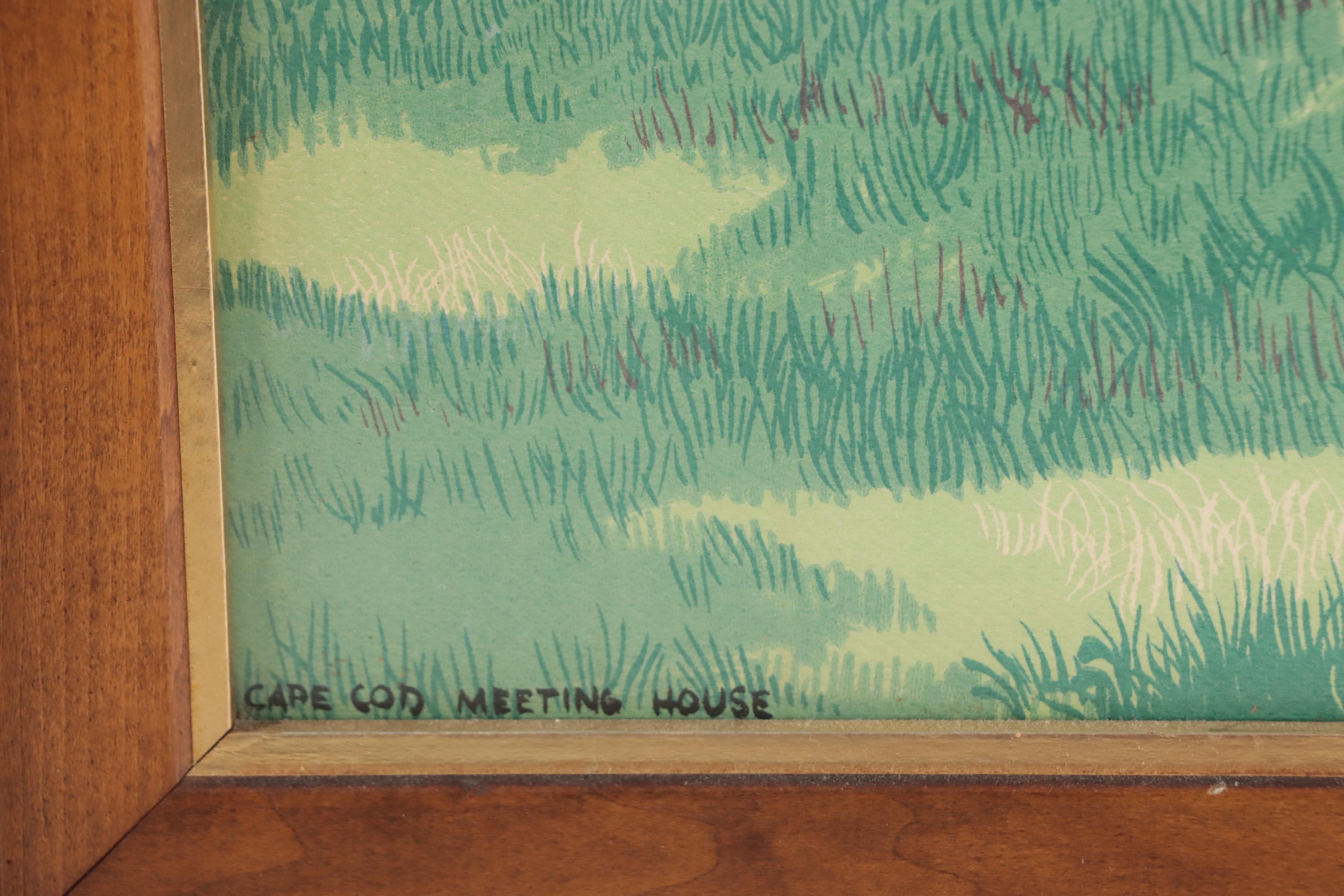 Turner Serigraph After David Grose "Cape Cod Meeting House"