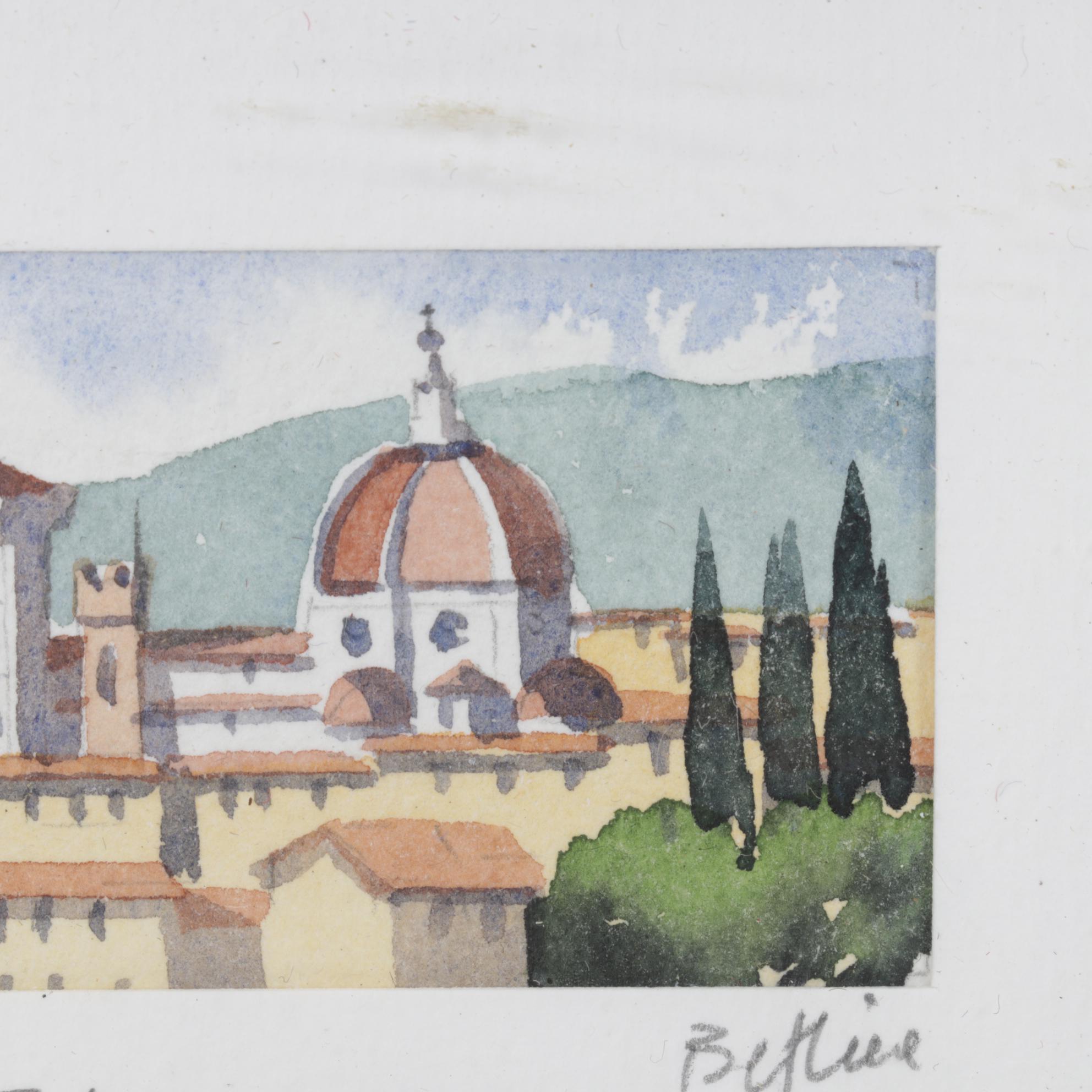 Tourist Watercolor and Oil Painting of Mushrooms