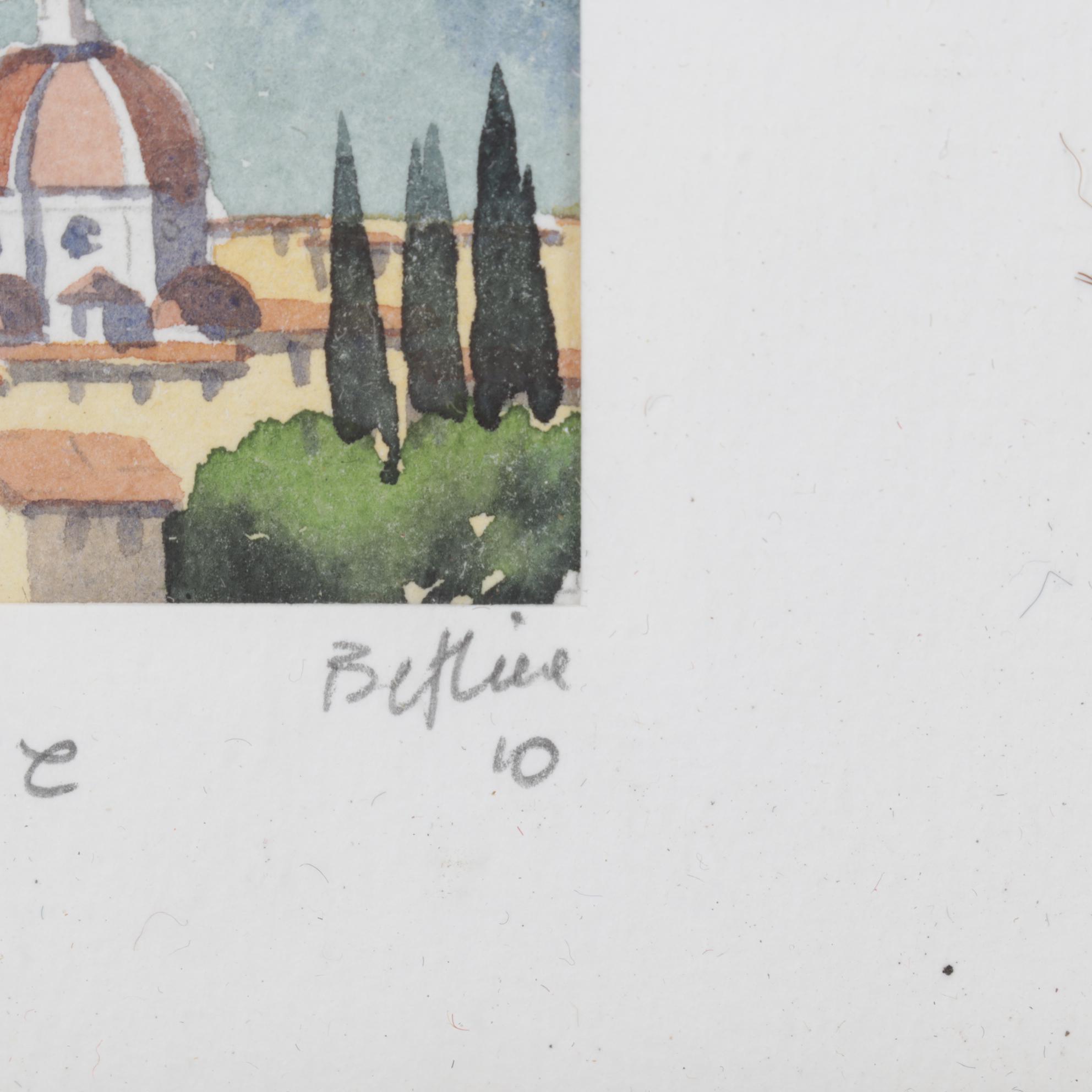 Tourist Watercolor and Oil Painting of Mushrooms