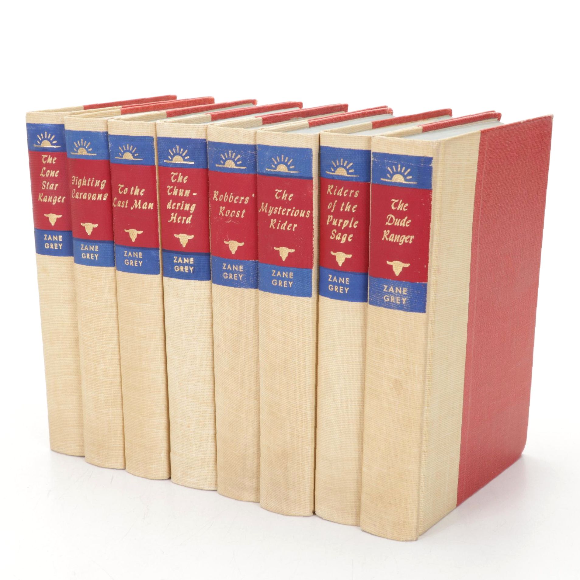 "Riders of the Purple Sage" and More Books by Zane Grey, Mid-20th Century