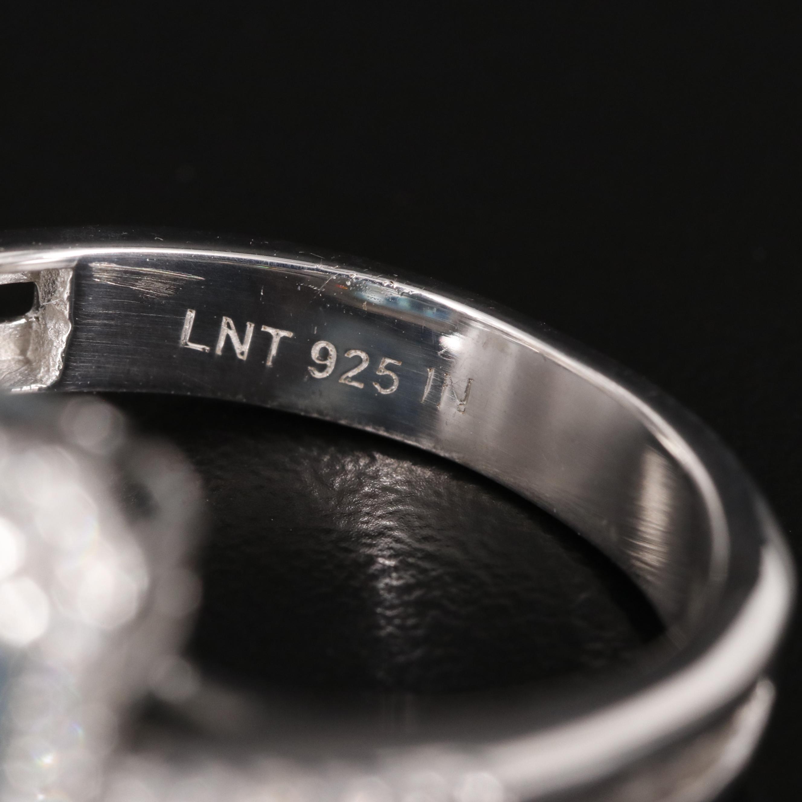 Sterling Cubic Zironia Halo Ring