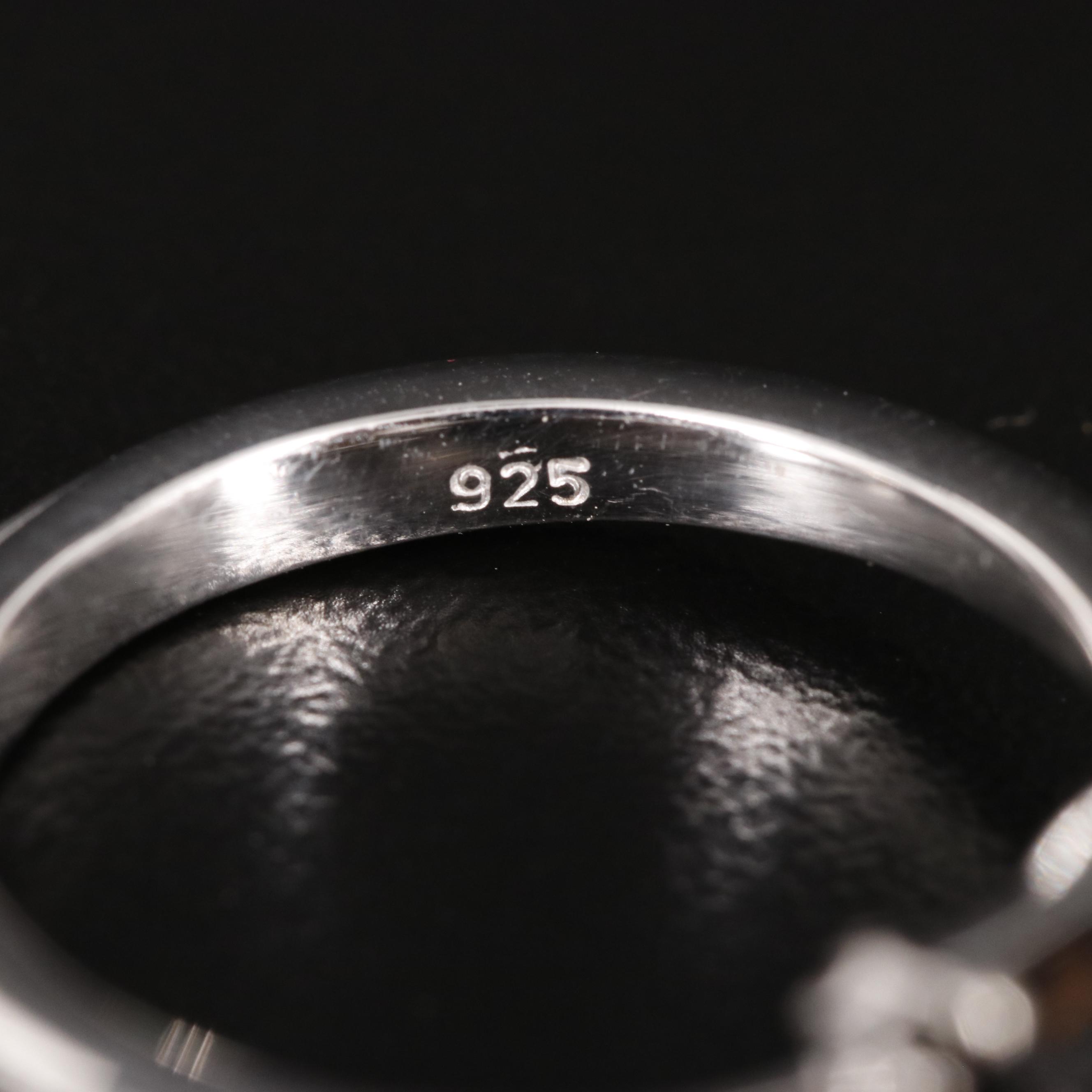 Sterling Smoky Quartz Solitaire Ring