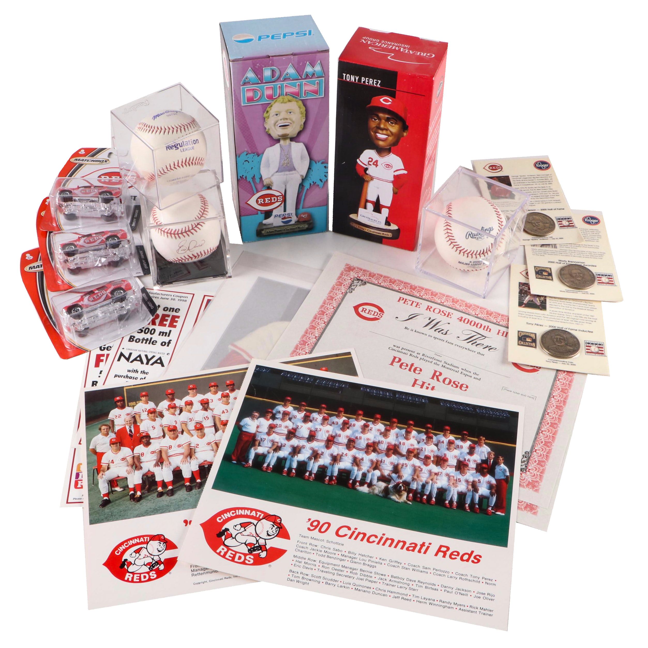 Cincinnati Reds Signed Baseballs and More, Tony Perez, Adam Dunn, Eric Davis