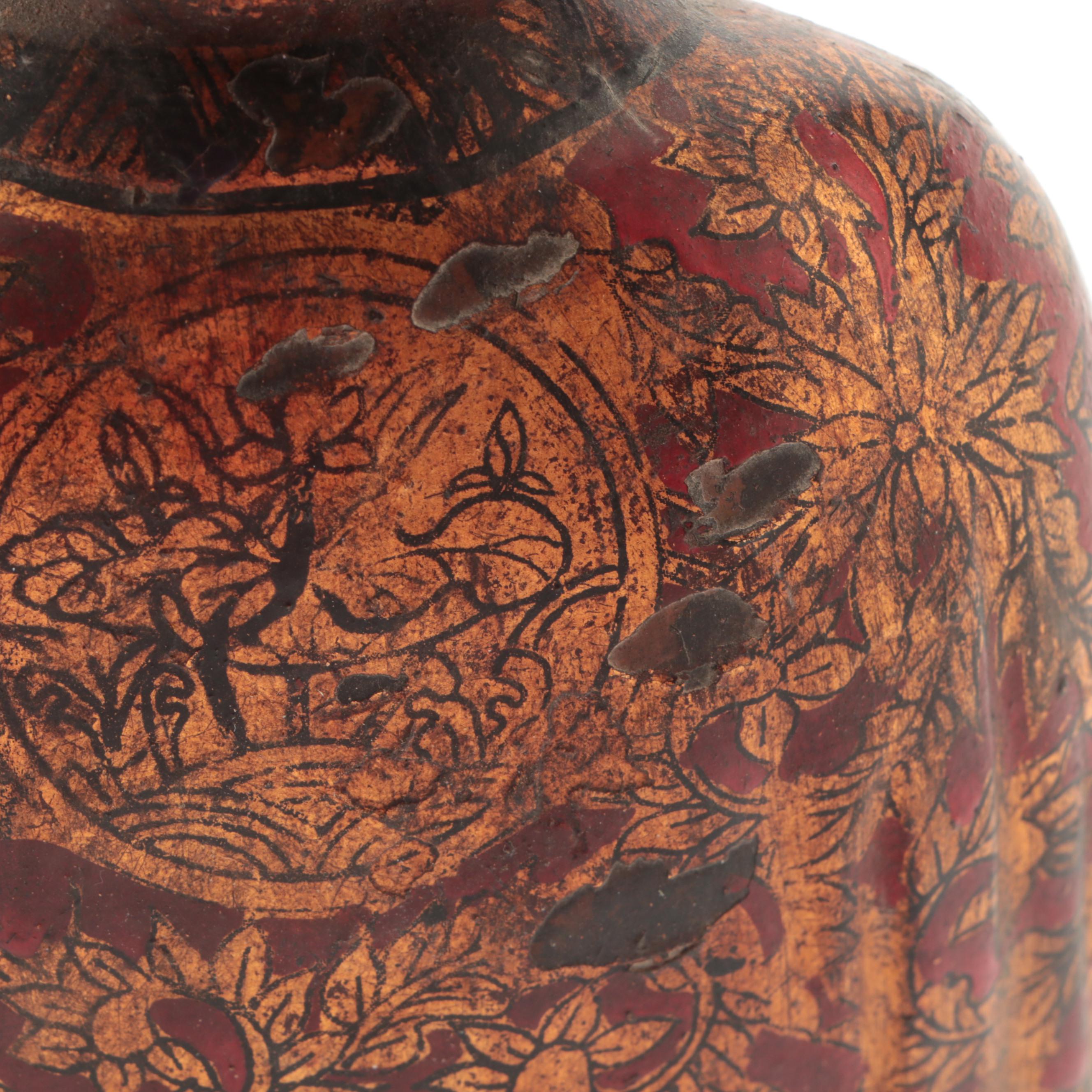 Japanese Polychrome Bronze Buddha