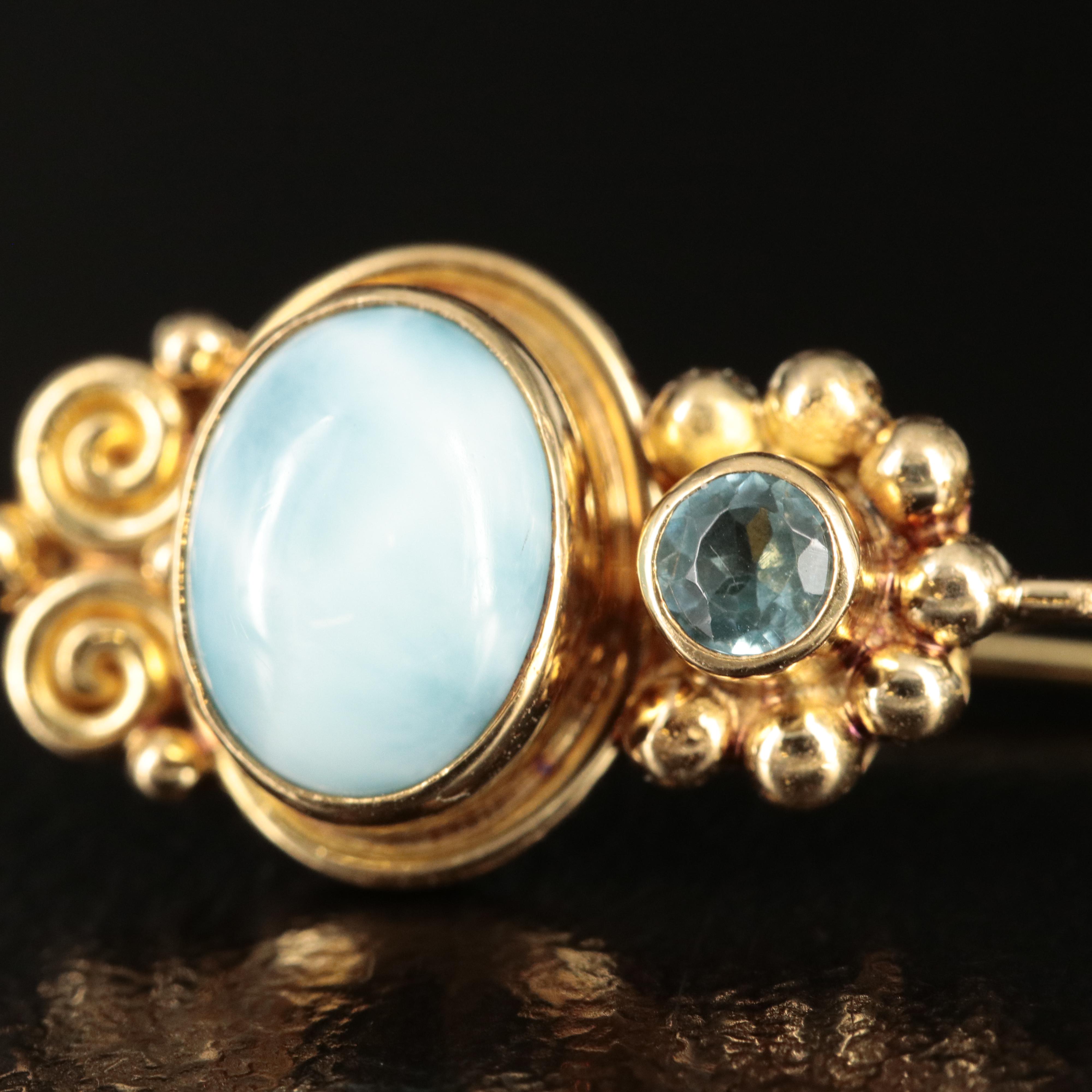 Sajen 18K Larimar and Apatite Earrings