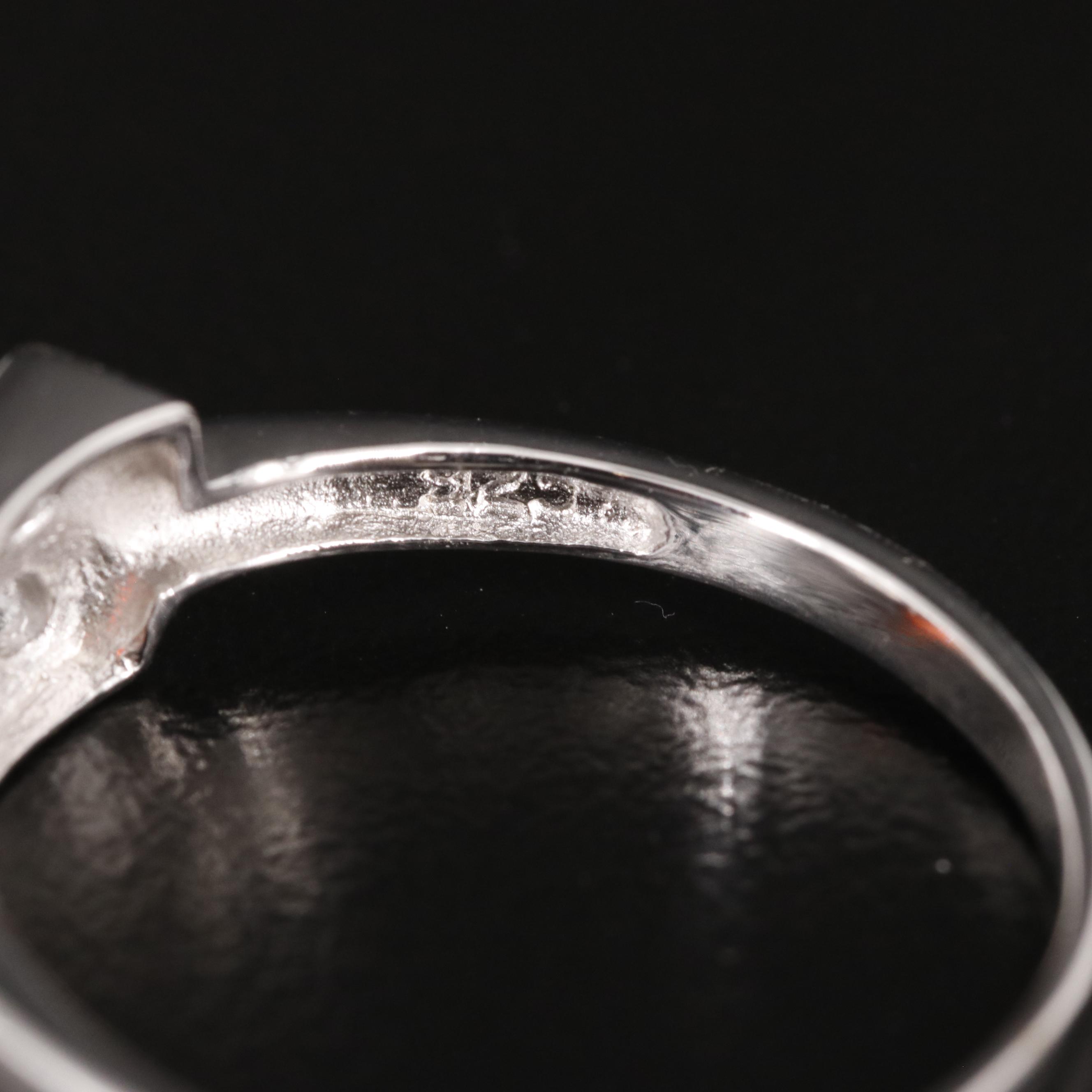 Sterling Garnet and White Topaz Ring