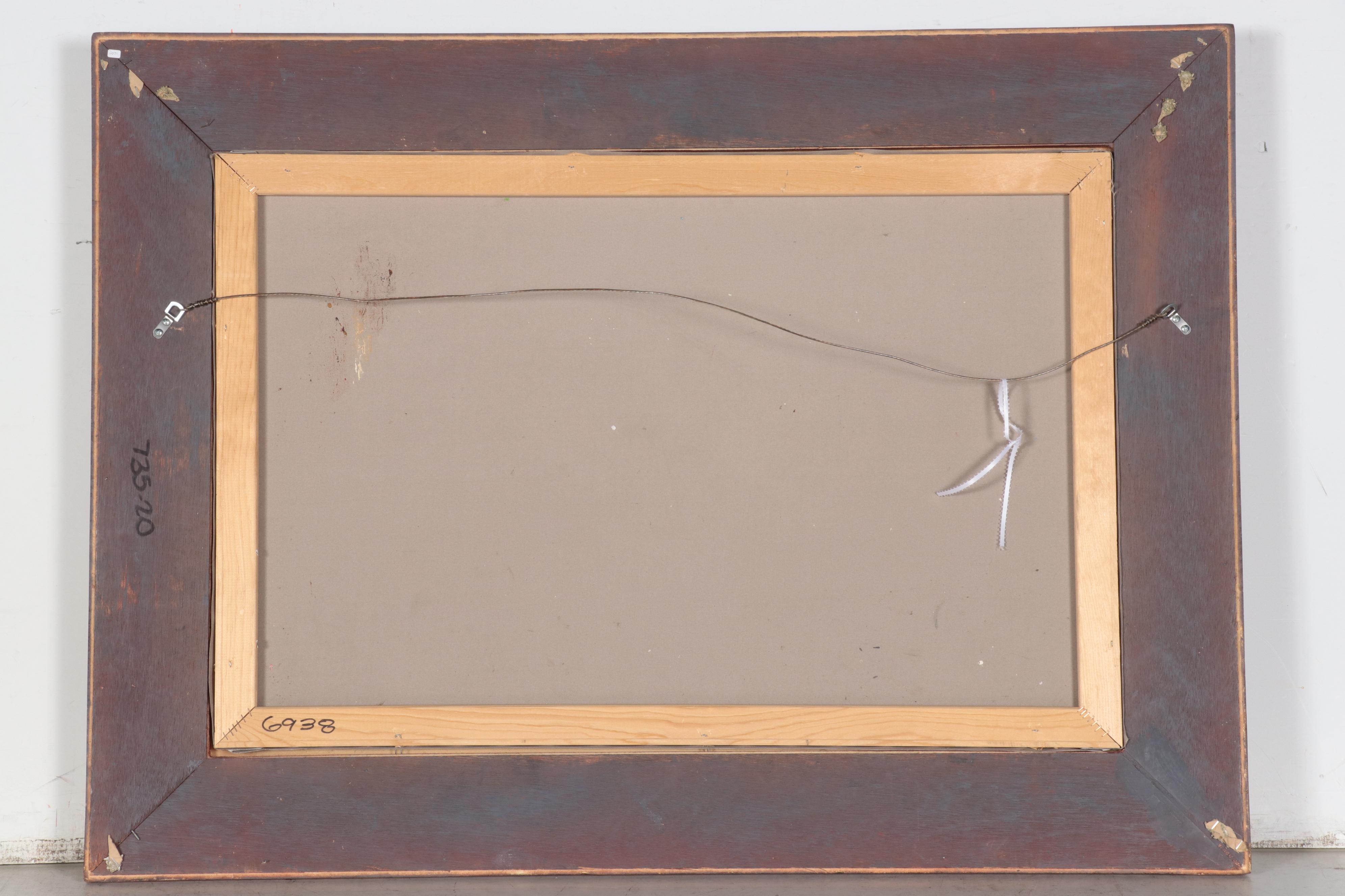 Large-Scale Street Scene Oil Painting, Circa 2000