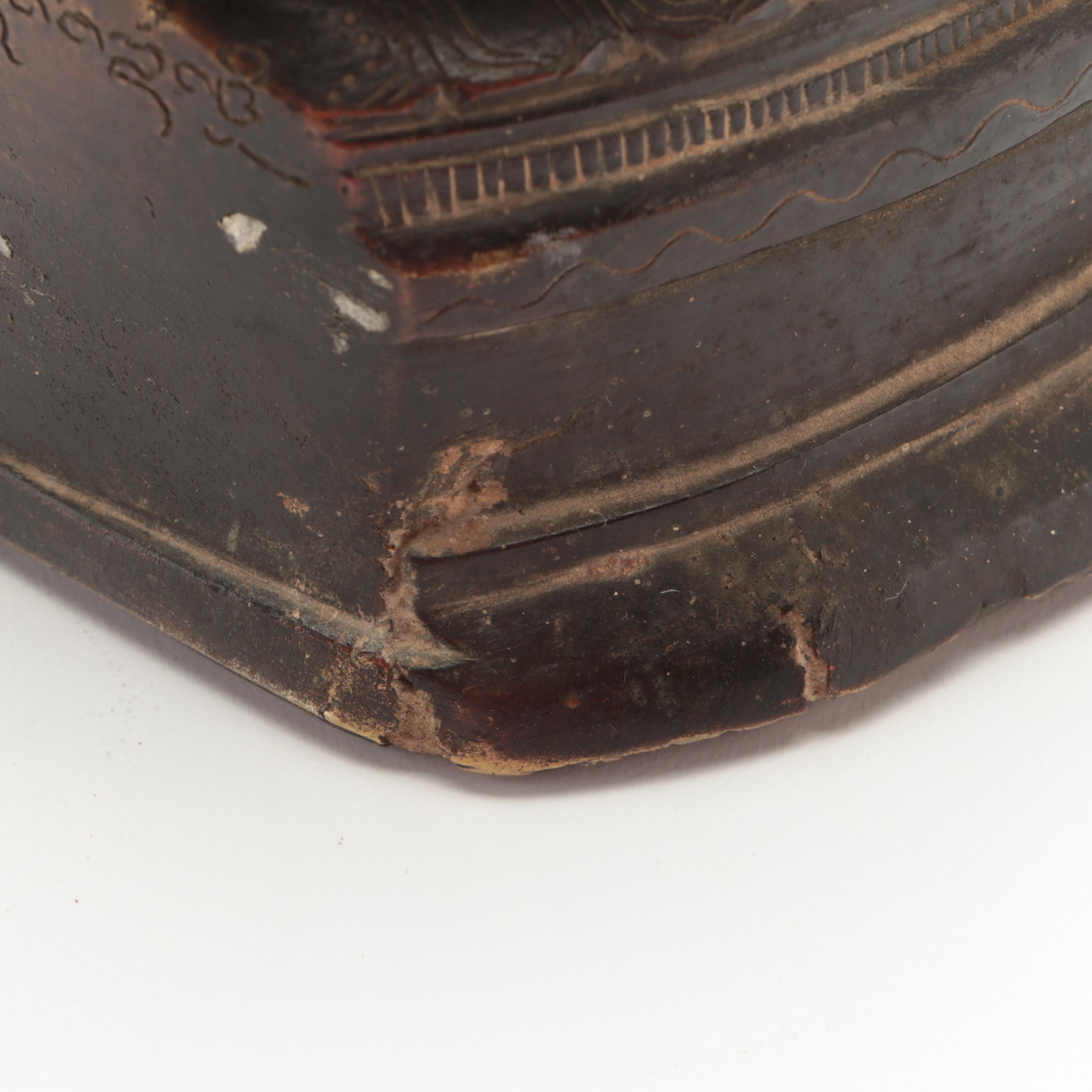 Shan Burmese Cast Bronze Seated Buddha in Bhumisparsha Mudra