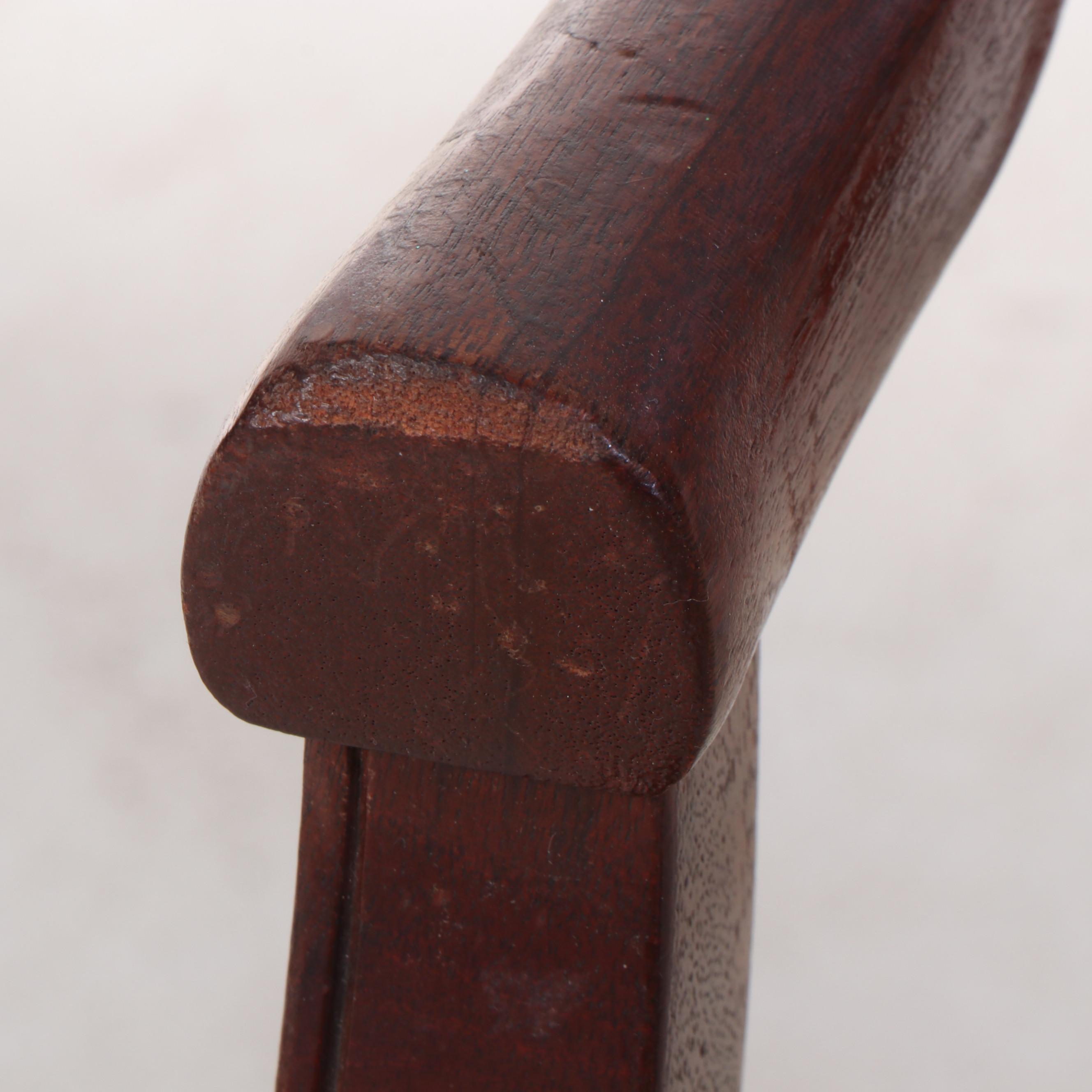 Four Baker Furniture Chippendale Style Mahogany Dining Armchairs