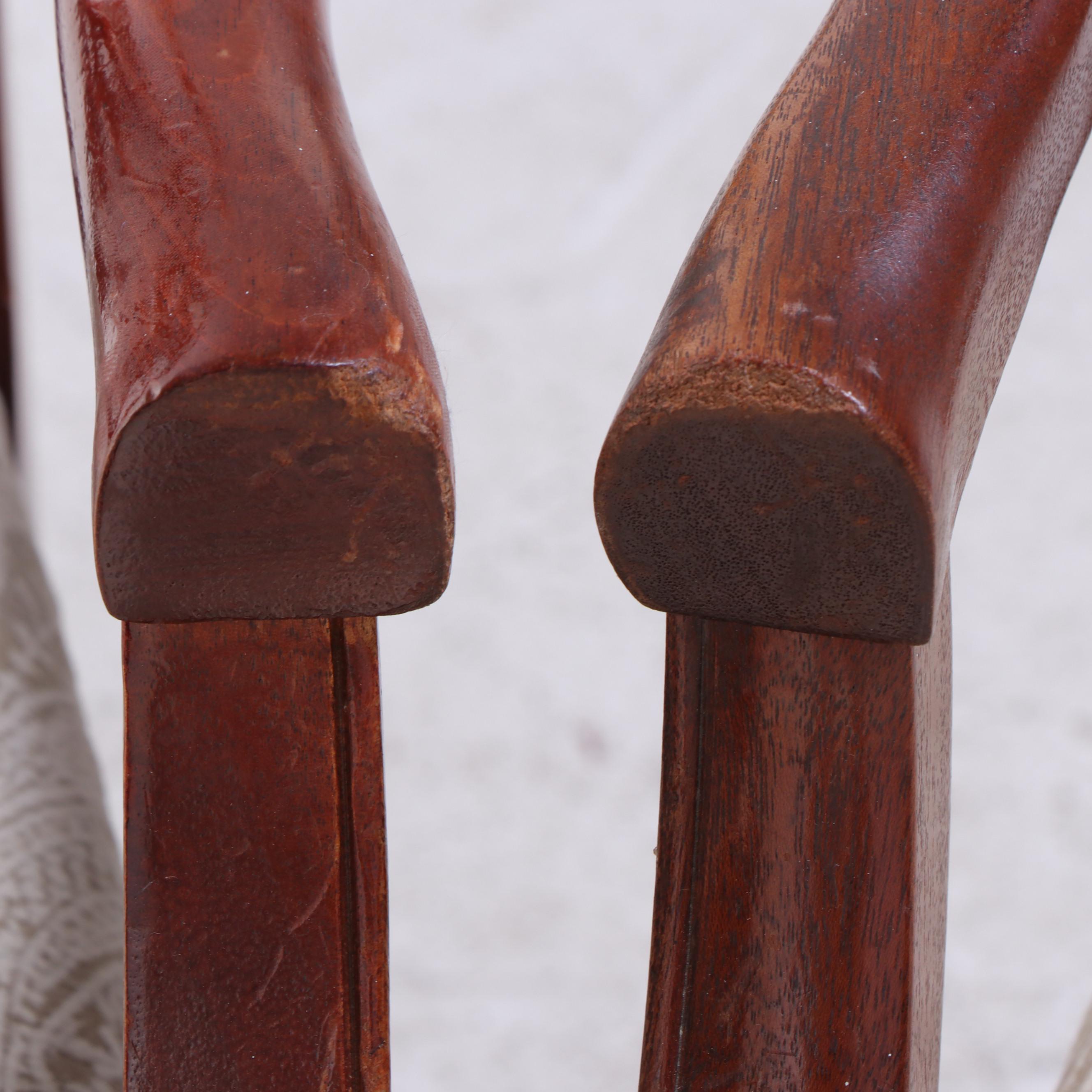 Four Baker Furniture Chippendale Style Mahogany Dining Armchairs