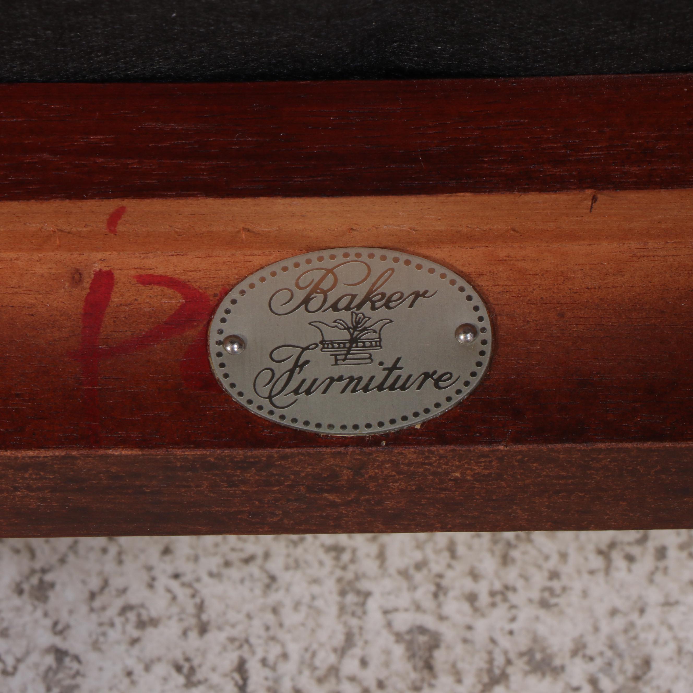 Four Baker Furniture Chippendale Style Mahogany Dining Armchairs