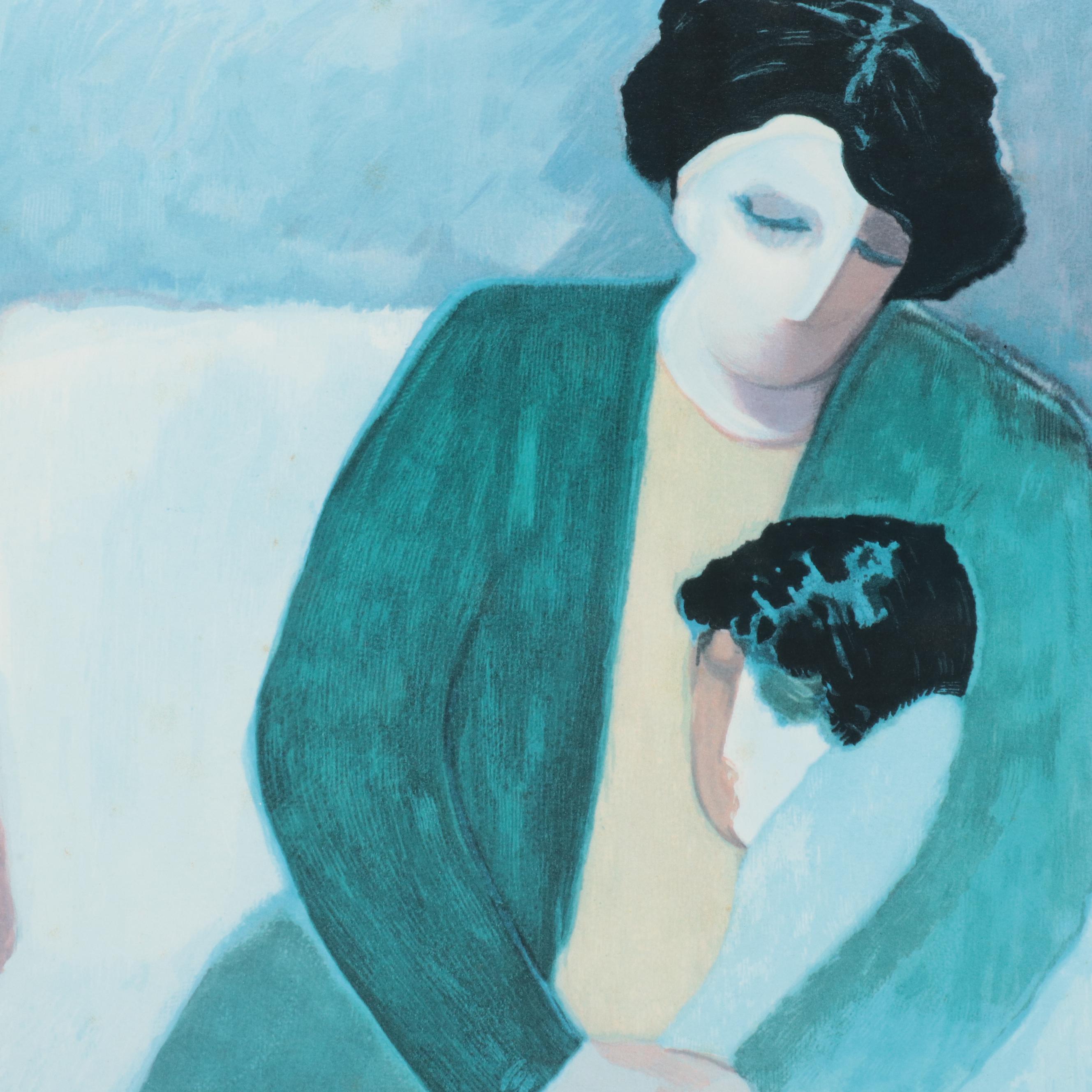 Barbara A. Wood Offset Lithograph "Circle of Love," Late 20th Century