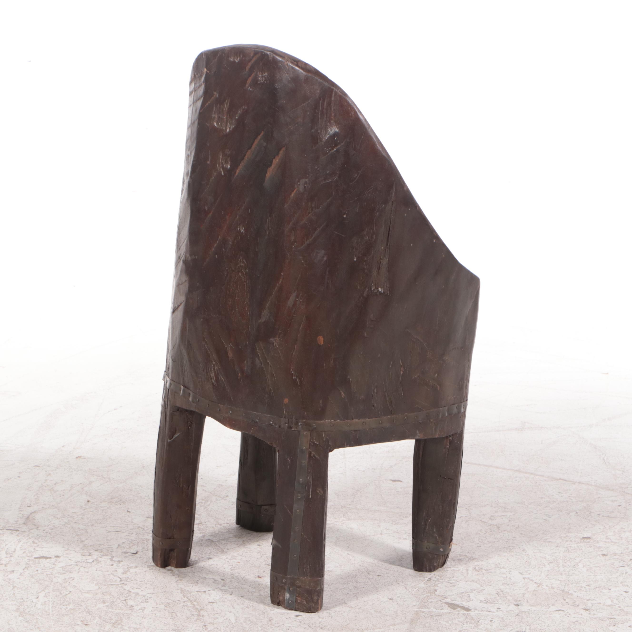 Blue Ocean Traders Indian Nagaland Log Chair