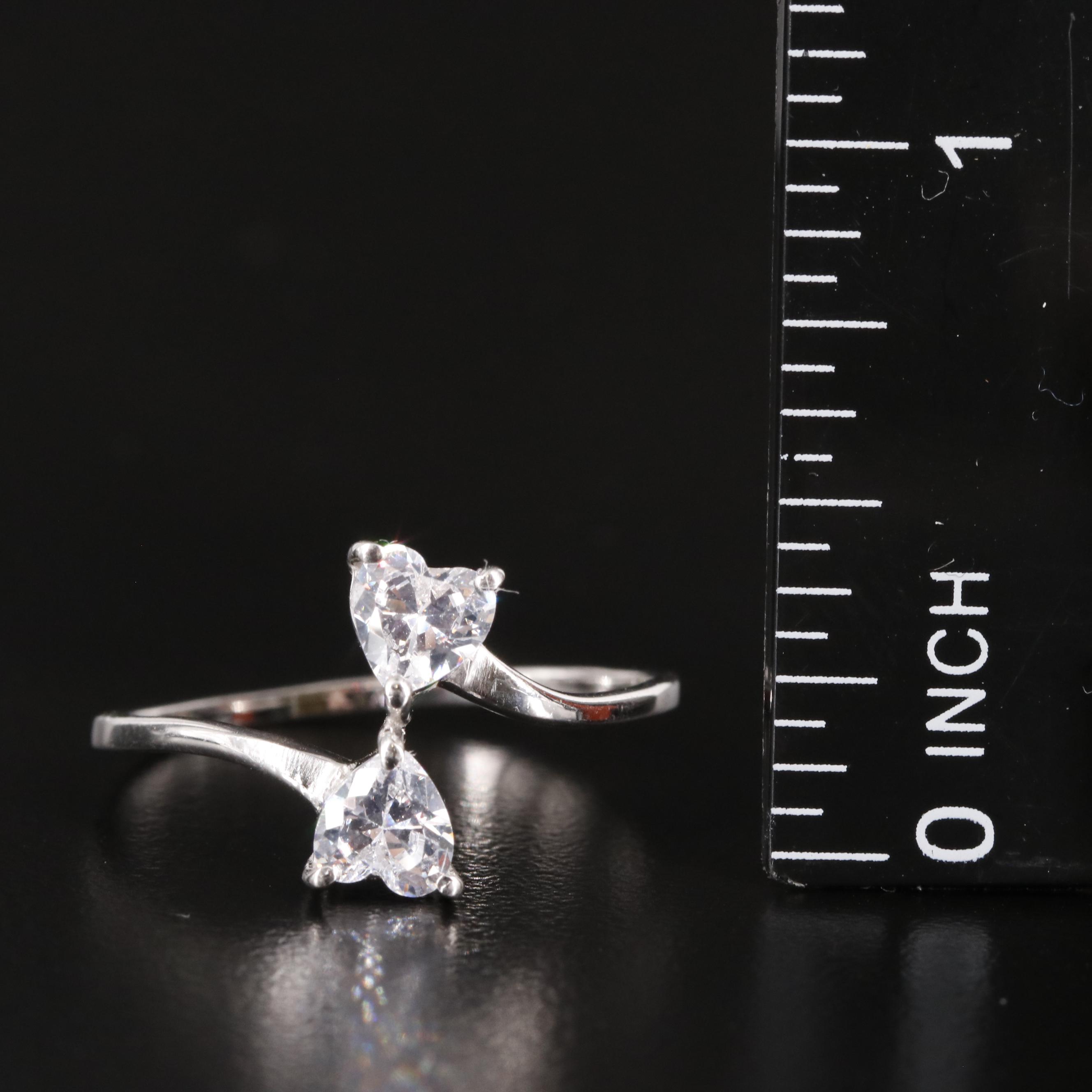 Sterling Double Heart Ring