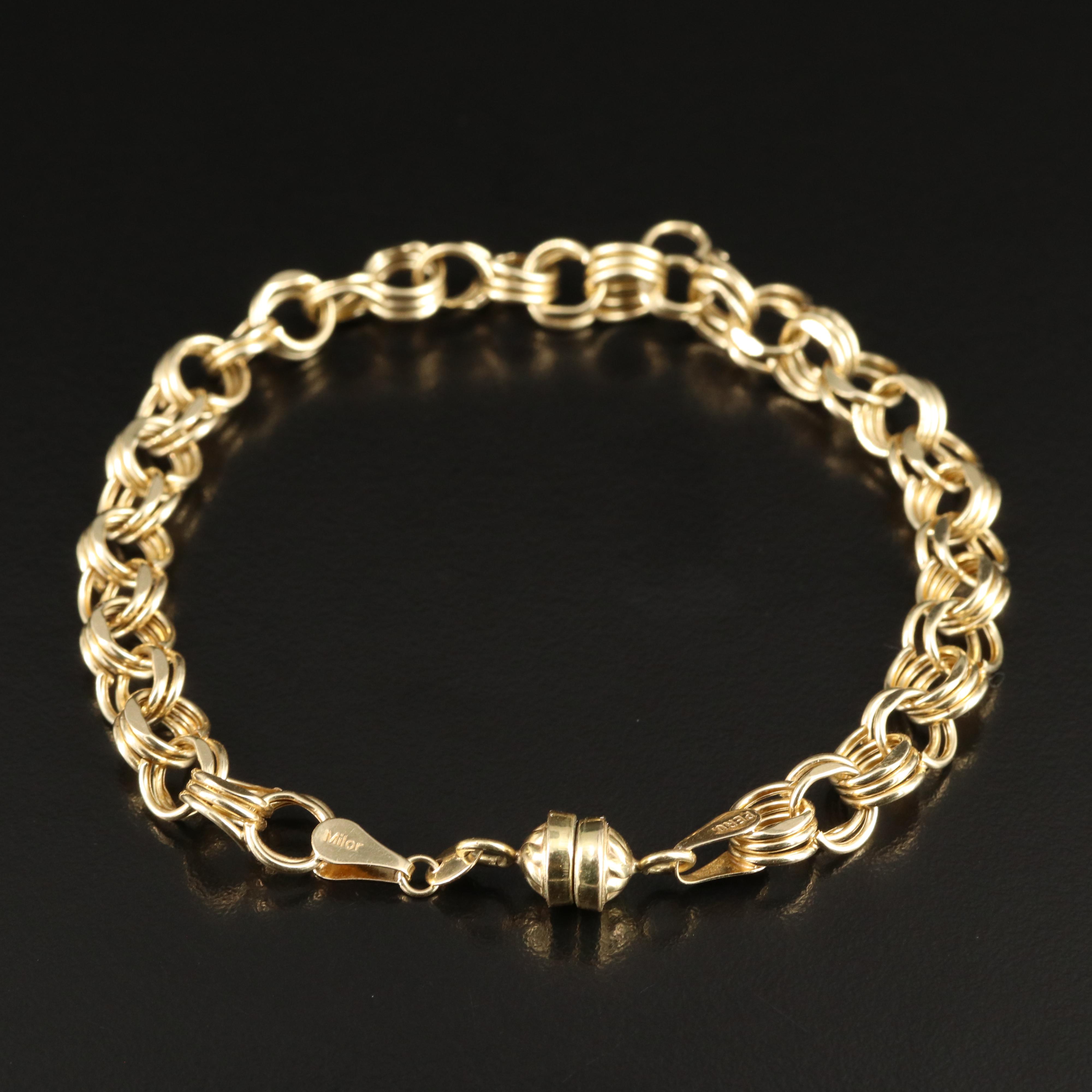 14K Fancy Link Bracelet