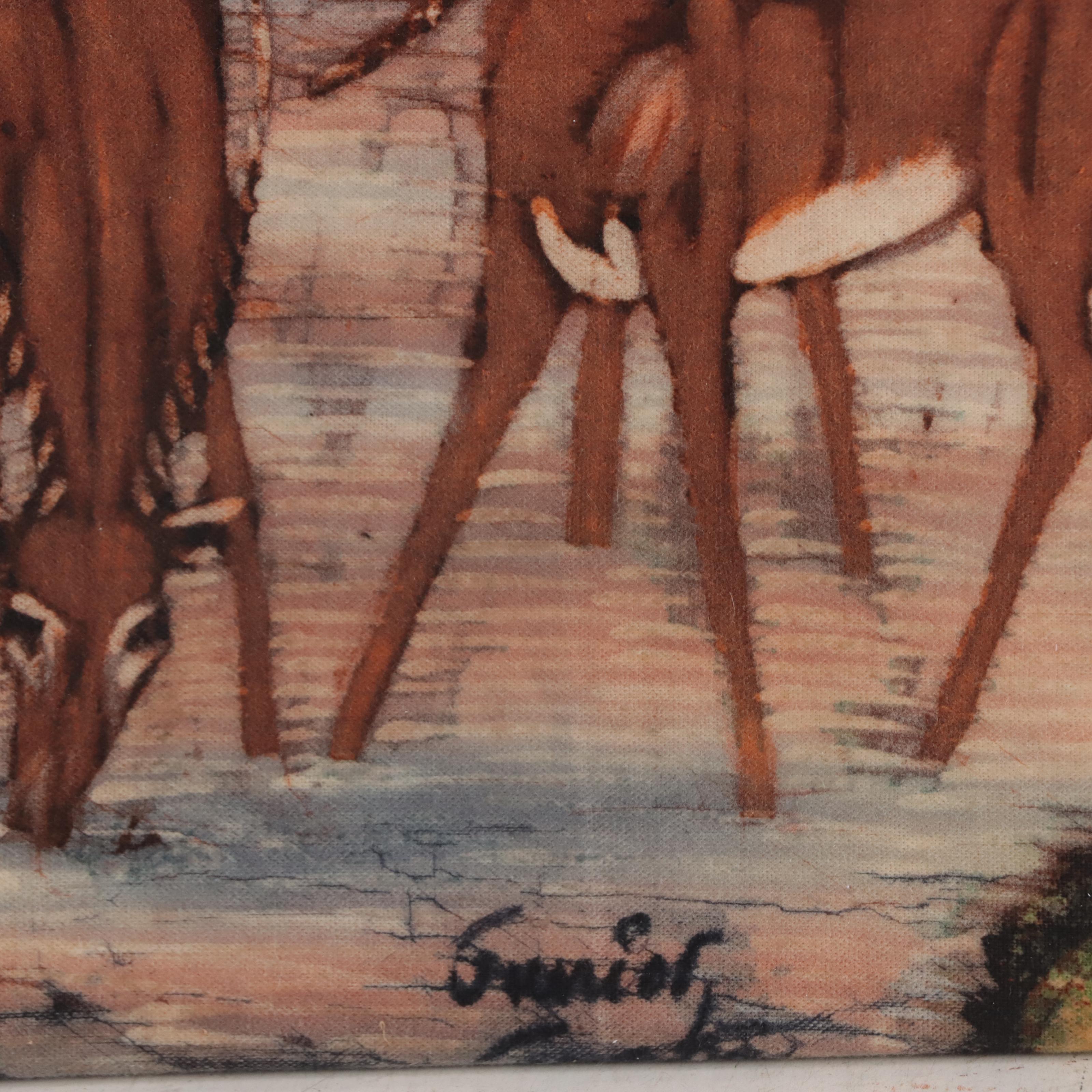 Junior Temba Batik Dyed Fabric Composition of African Wildlife