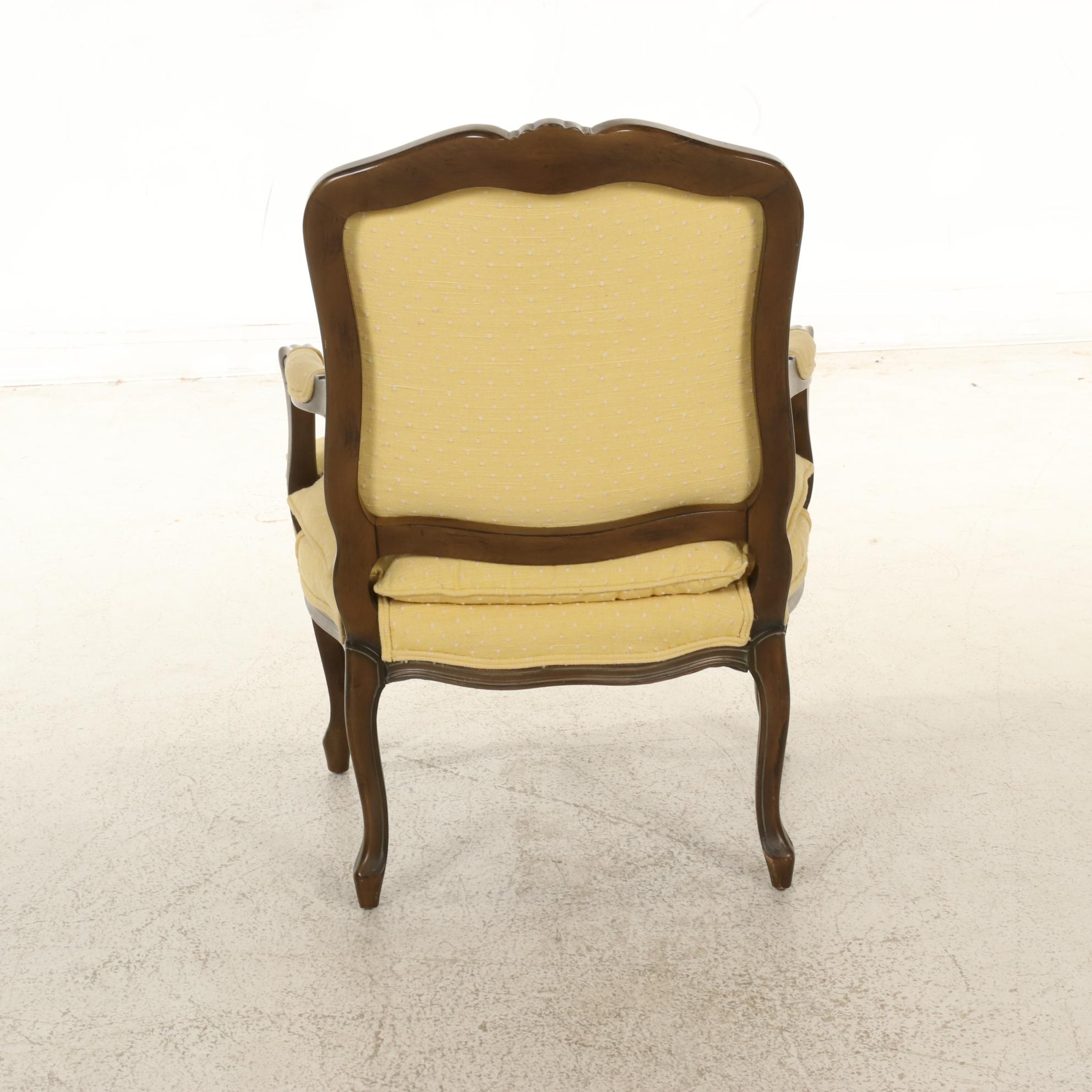Western Furniture Co. Louis XV Style Hardwood and Upholstered Fauteuil