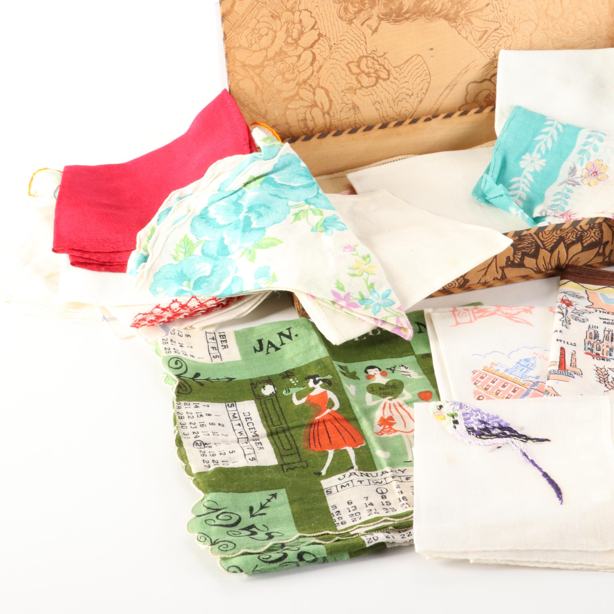 Graphic Print, Embroidered, Crochet Lace and More Handkerchiefs