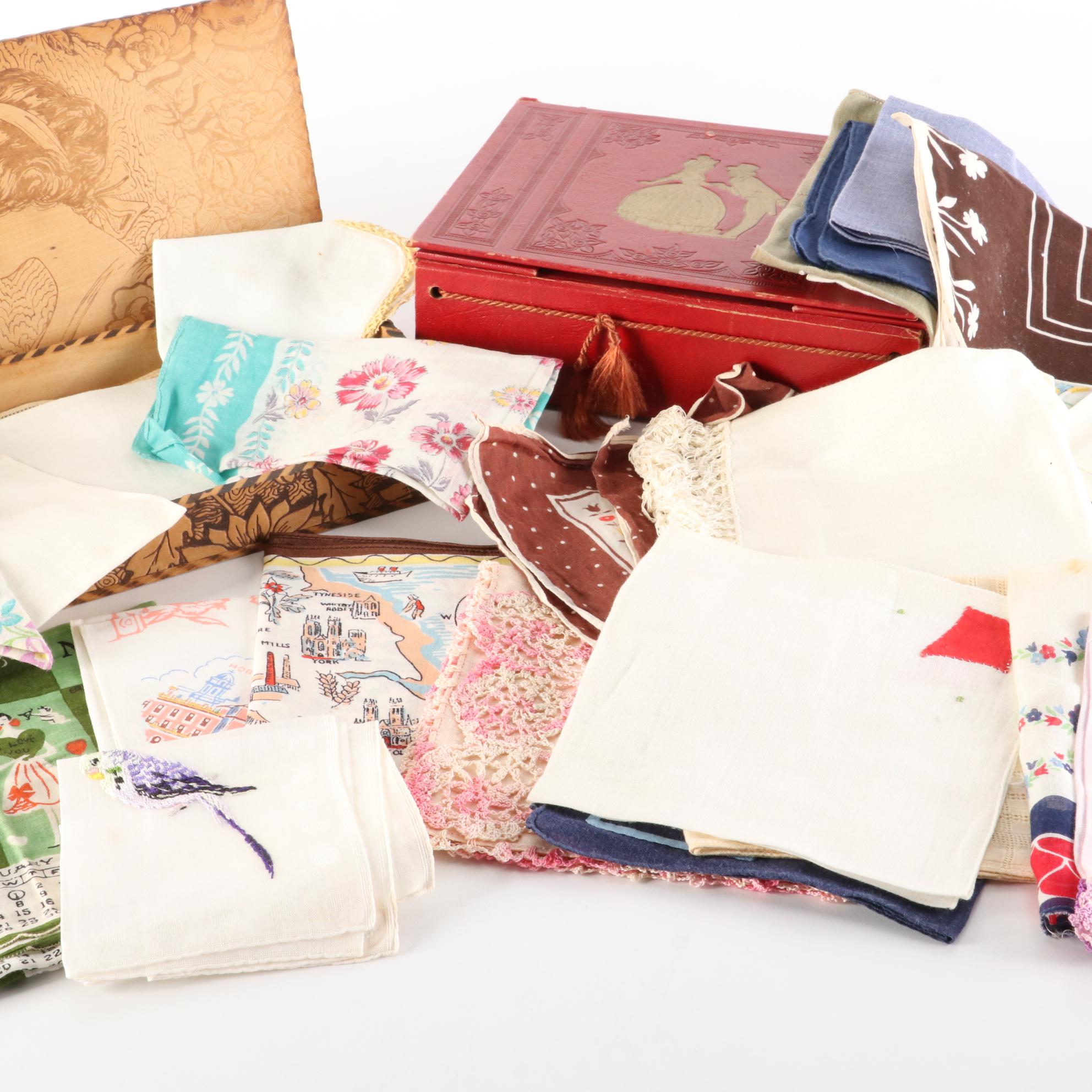 Graphic Print, Embroidered, Crochet Lace and More Handkerchiefs