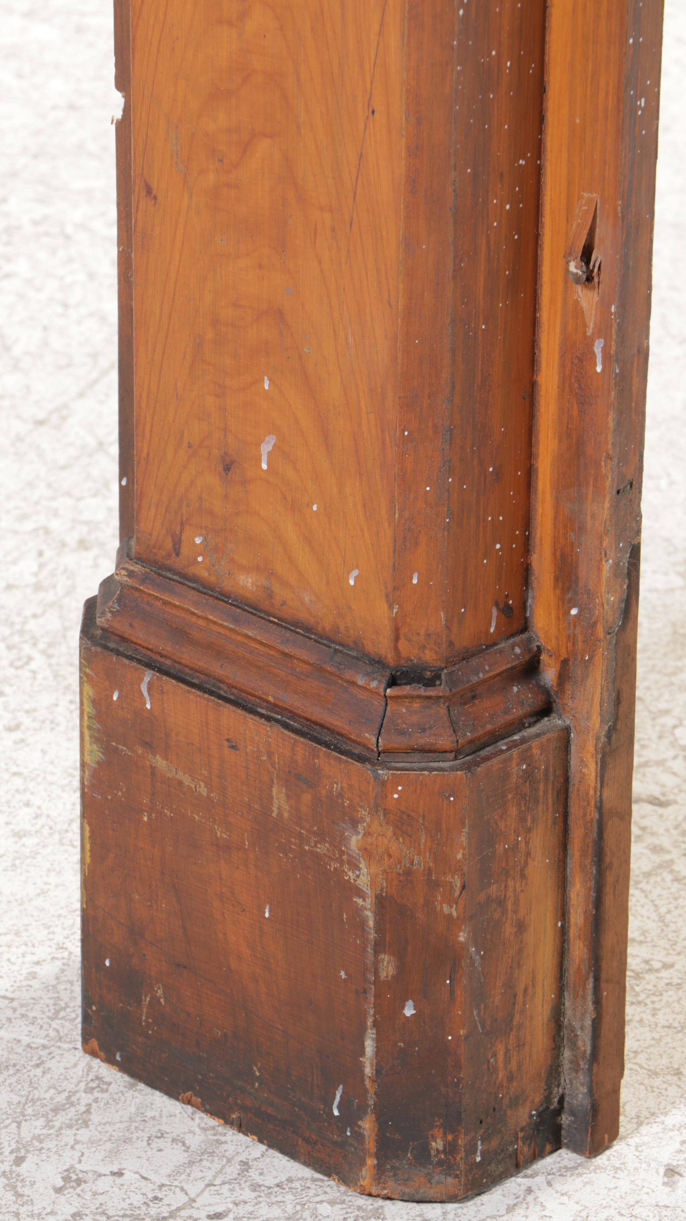 American Grain-Painted Pine Fireplace Surround with Mantel, 19th Century