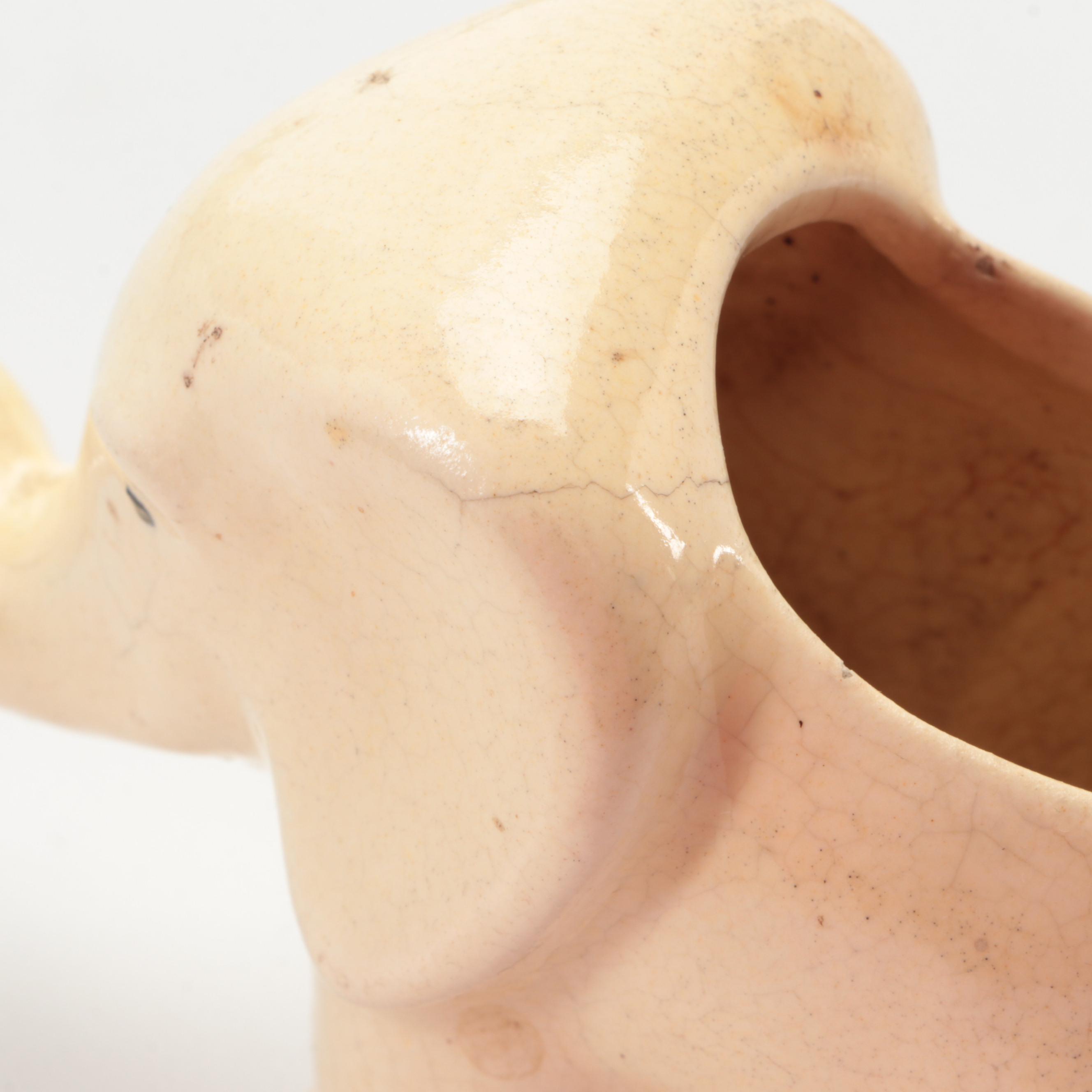 Japanese Ceramic Siamese Cat Figurines with Animal Planter Vases, Mid-20th C.