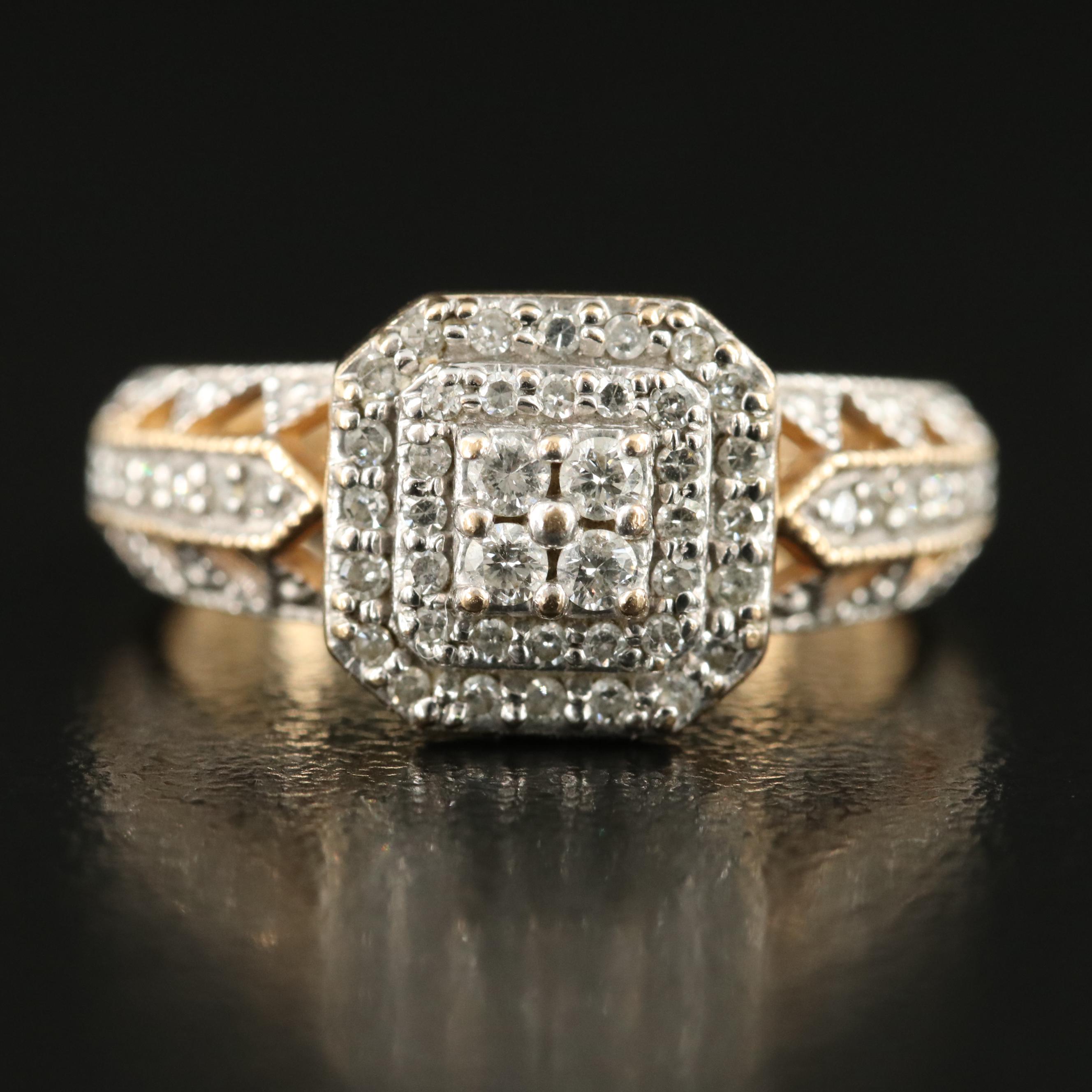 10K 0.37 CTW Diamond Ring