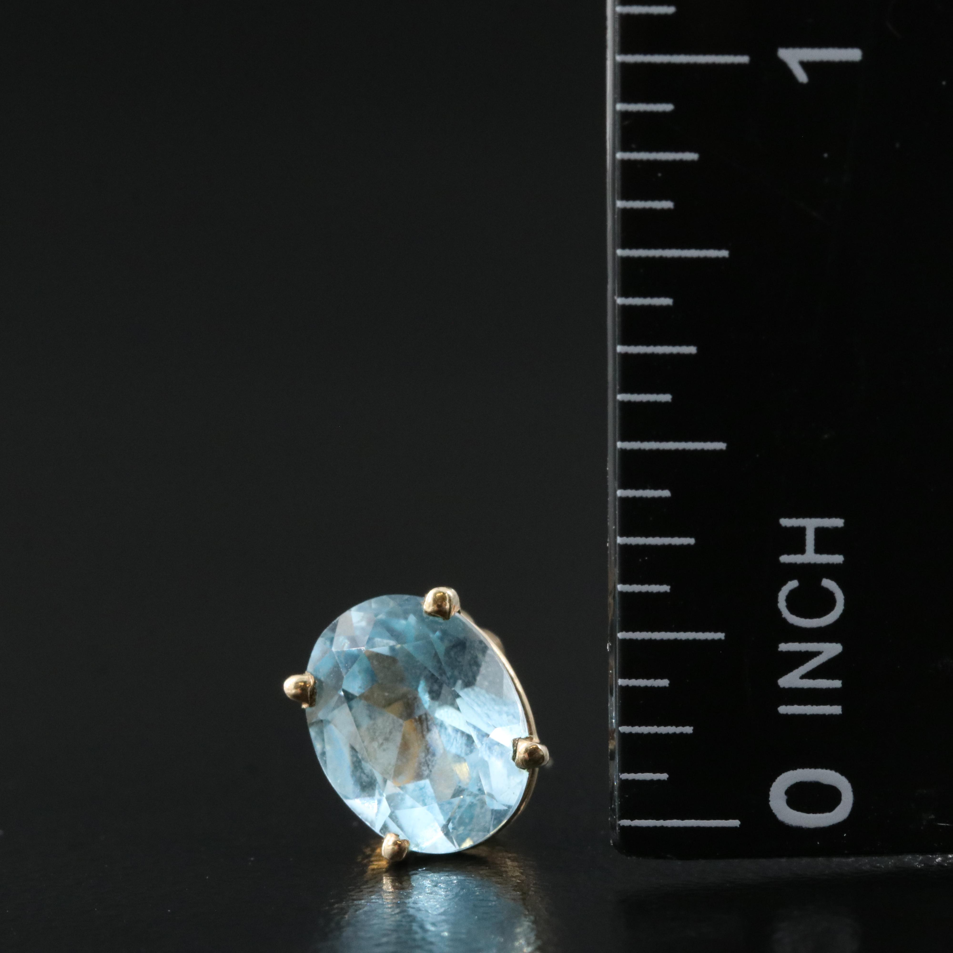 10K Topaz Stud Earrings