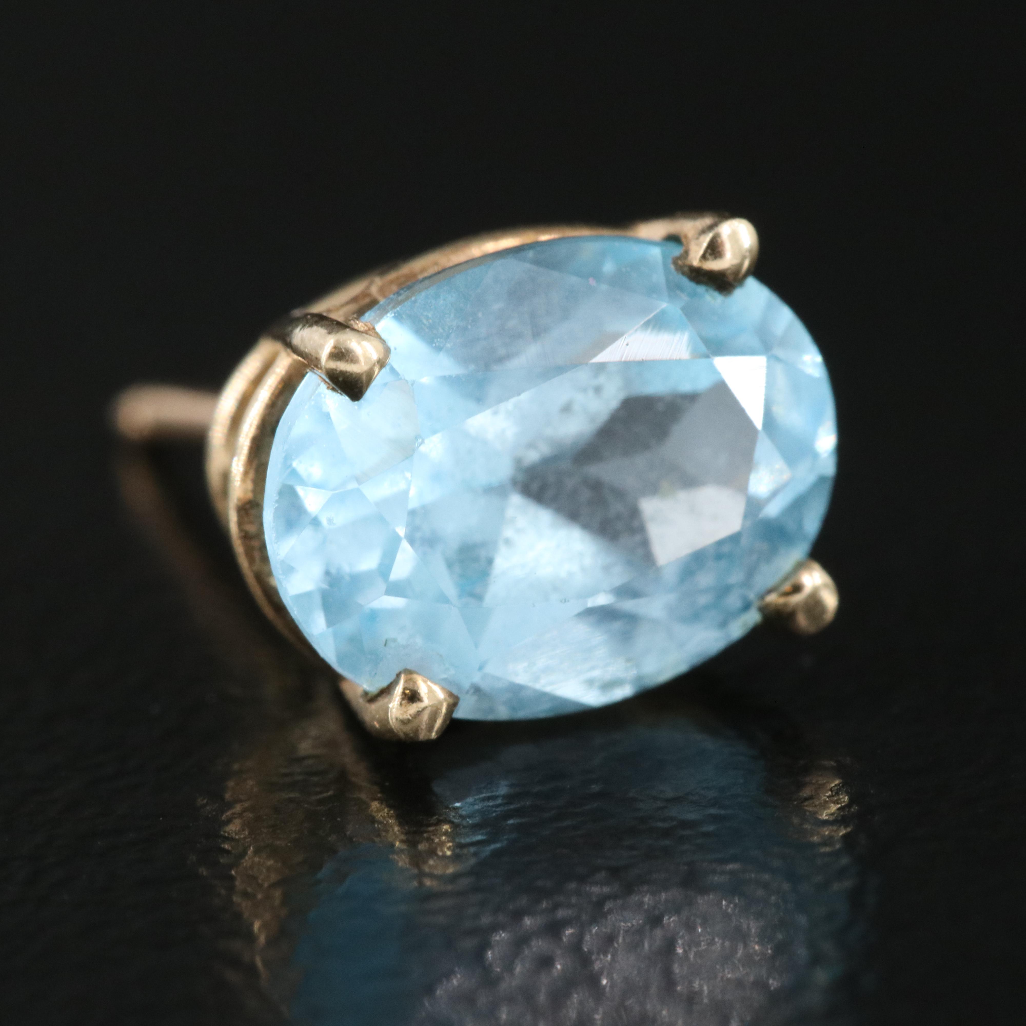 10K Topaz Stud Earrings