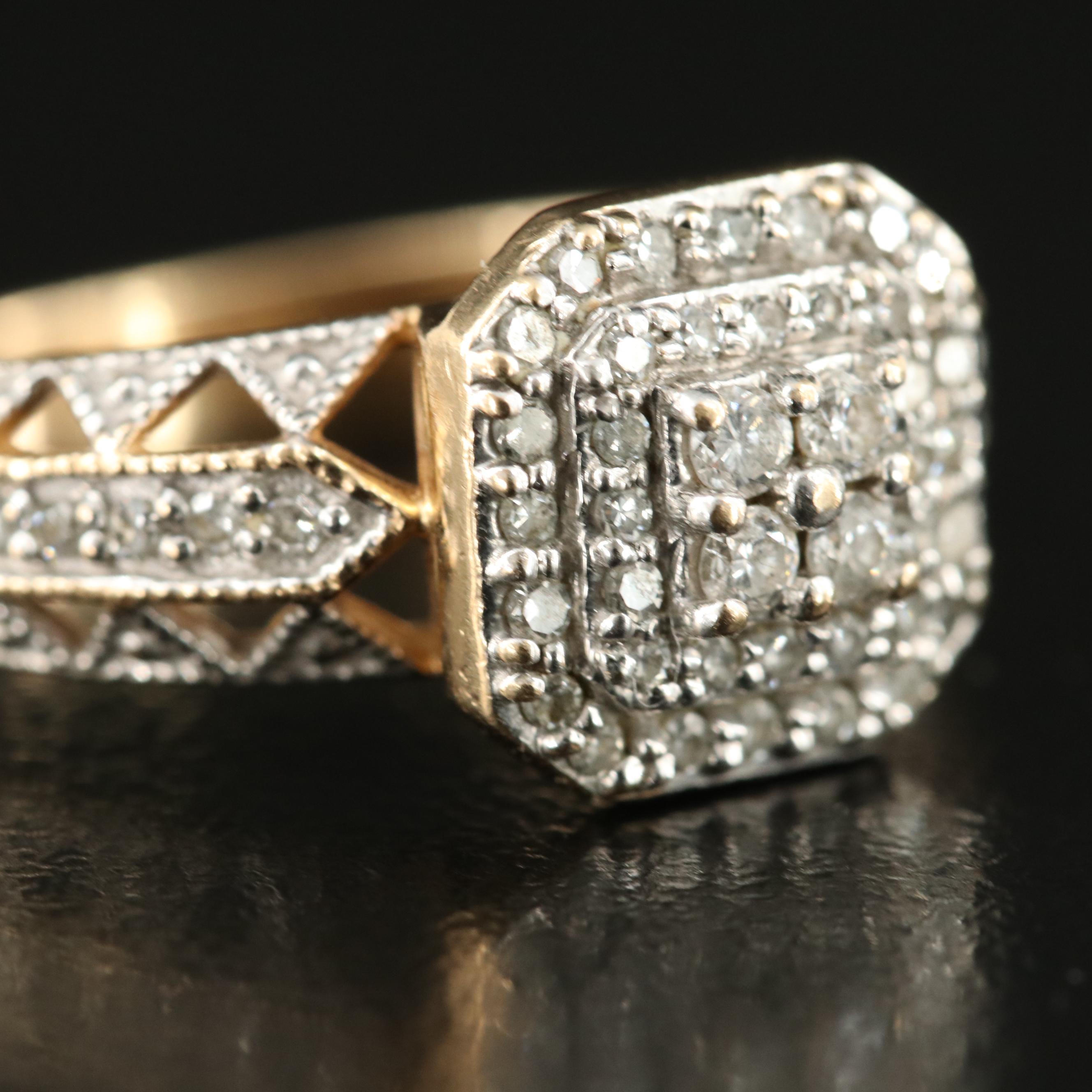 10K 0.37 CTW Diamond Ring