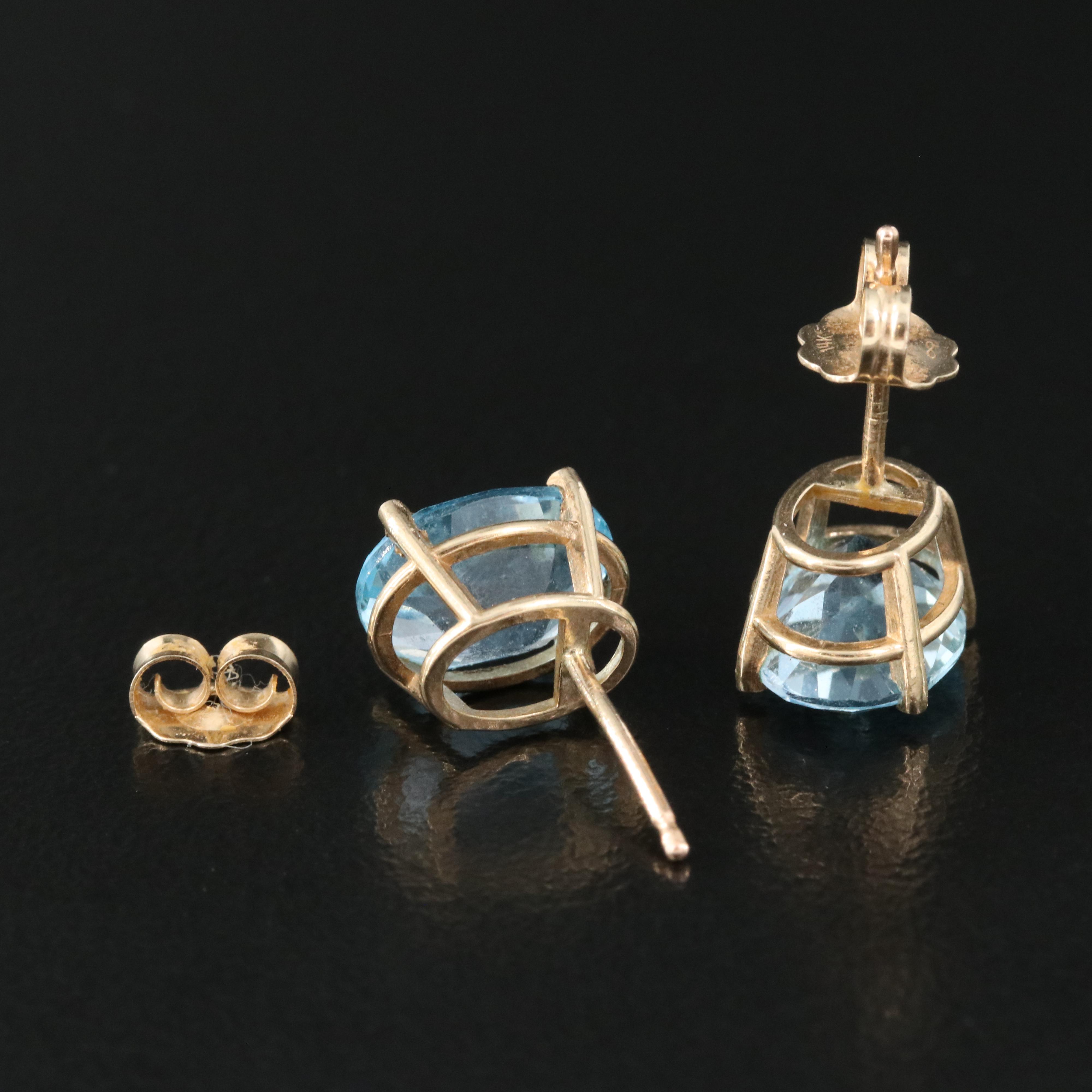 10K Topaz Stud Earrings