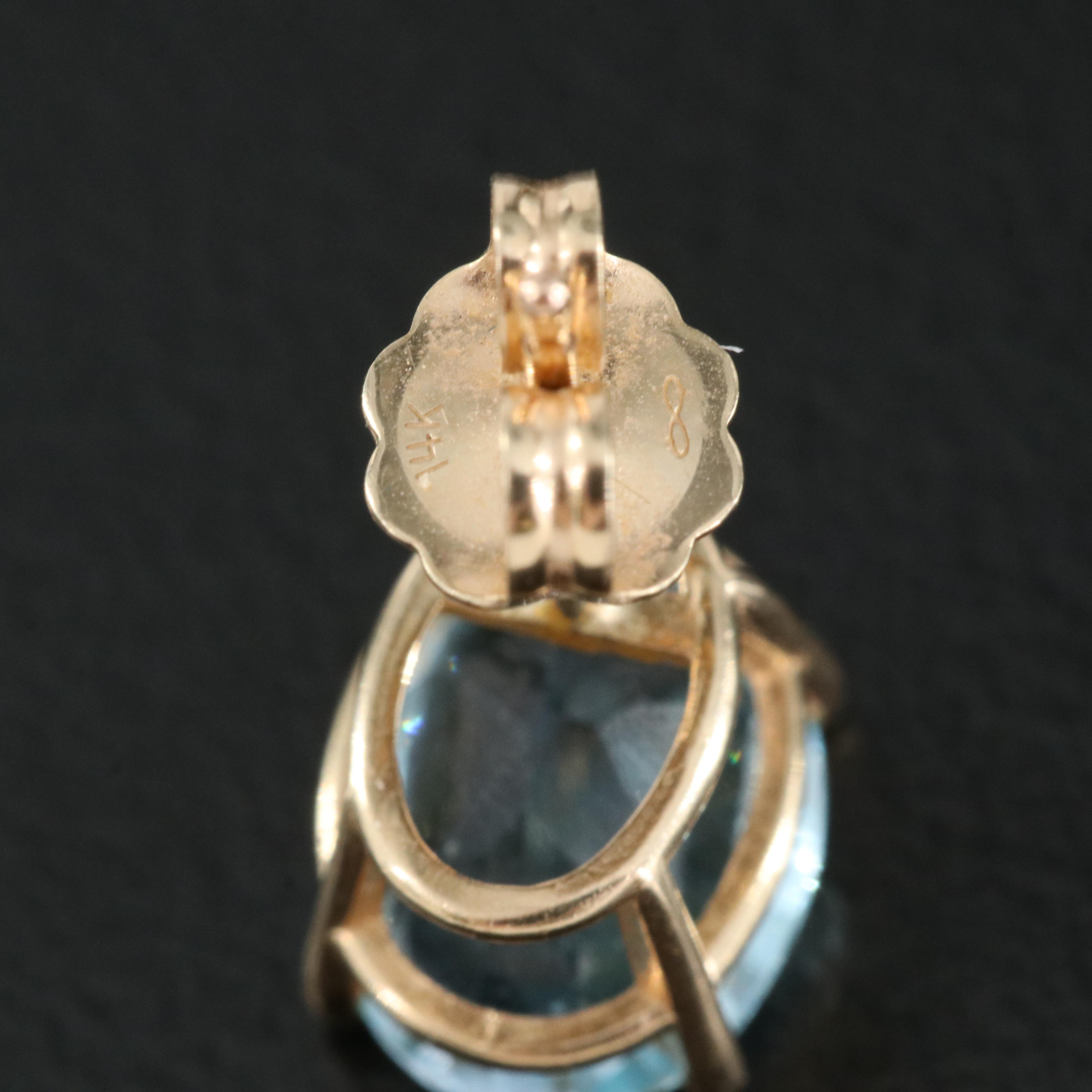 10K Topaz Stud Earrings