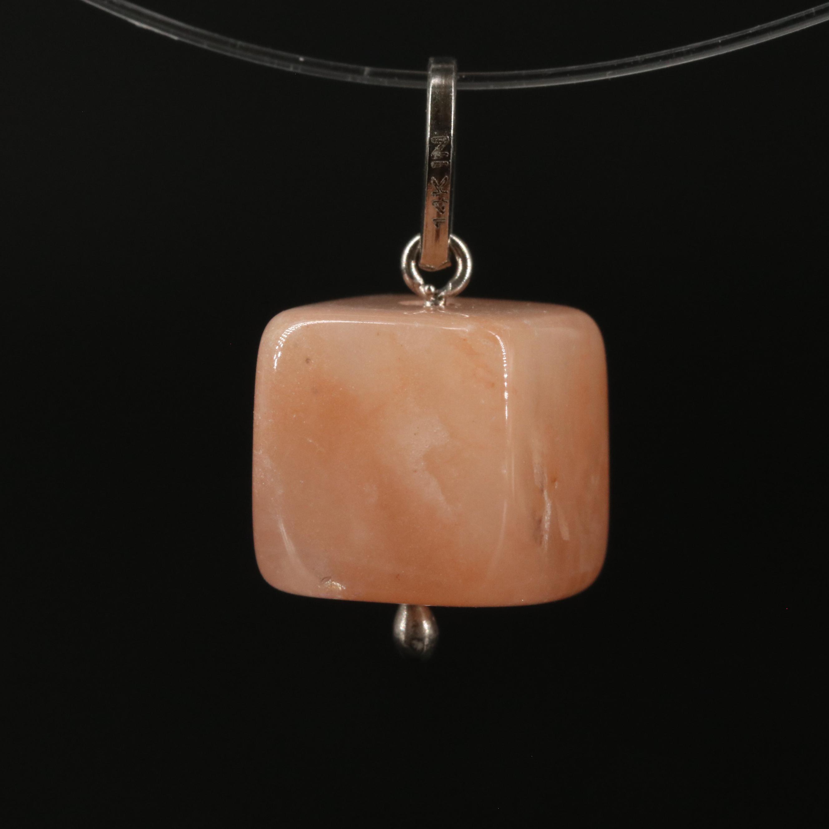 14K Quartzite Pendant