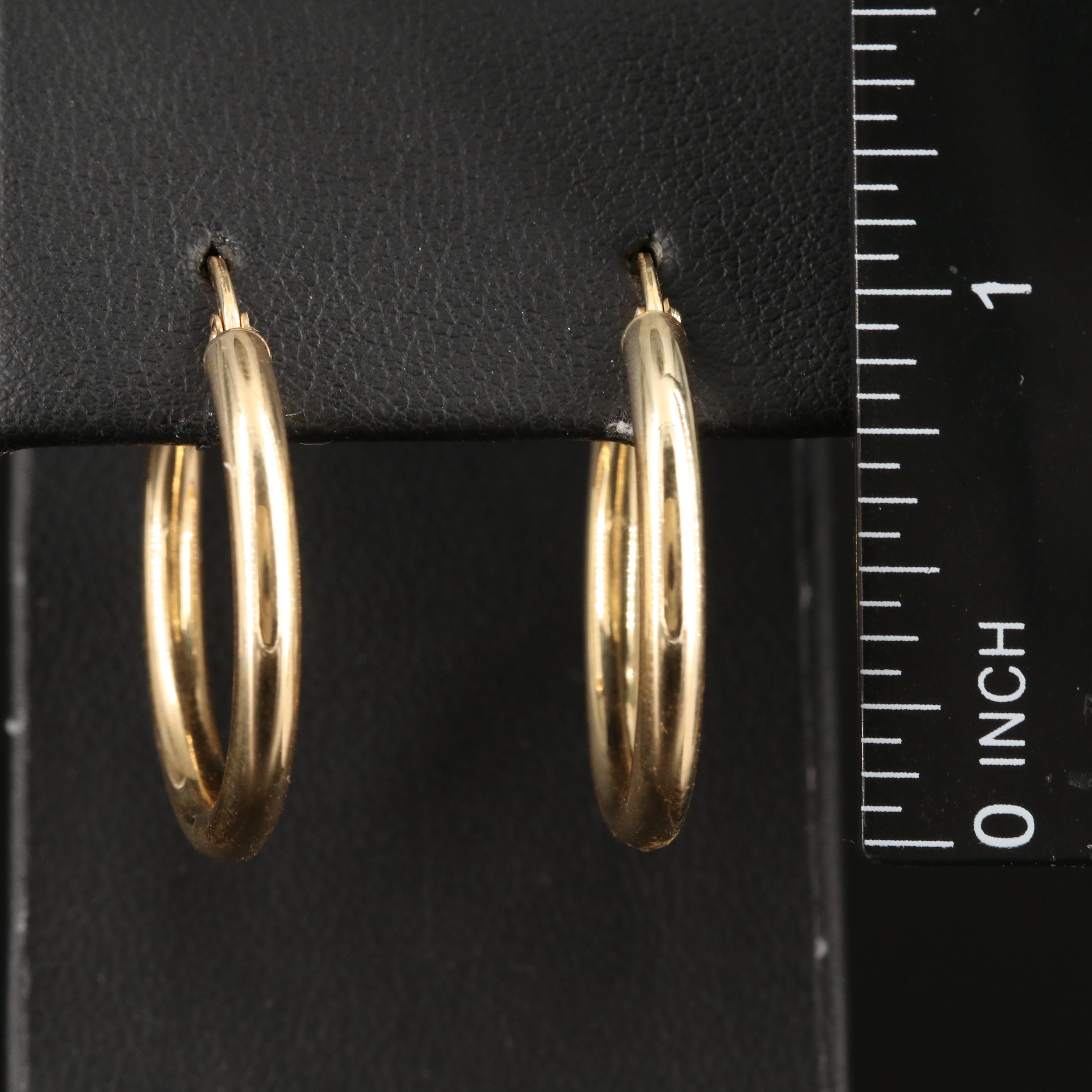 Italian 14K Hoop Earrings