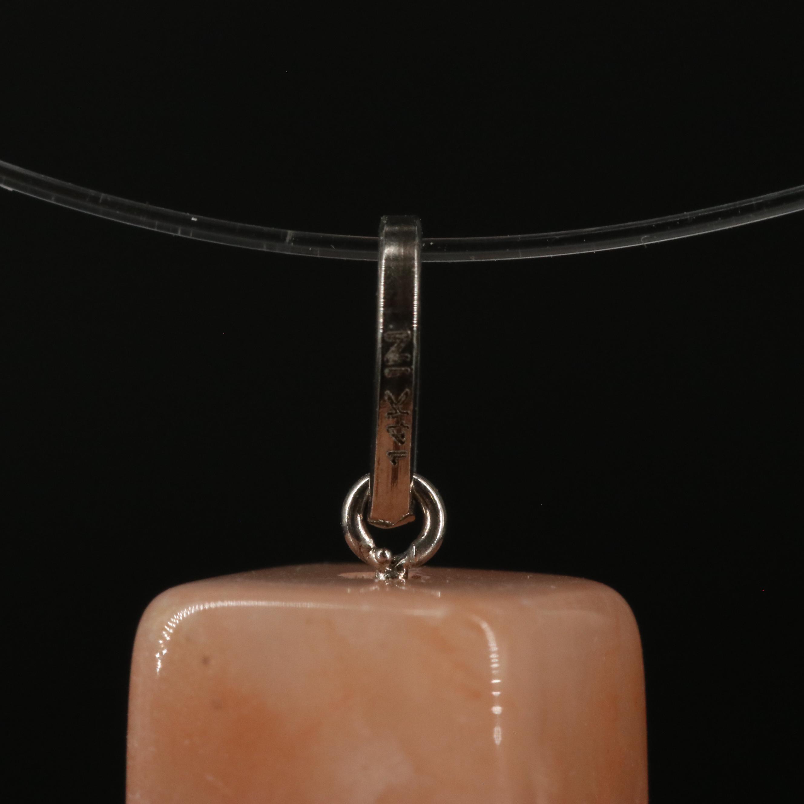 14K Quartzite Pendant