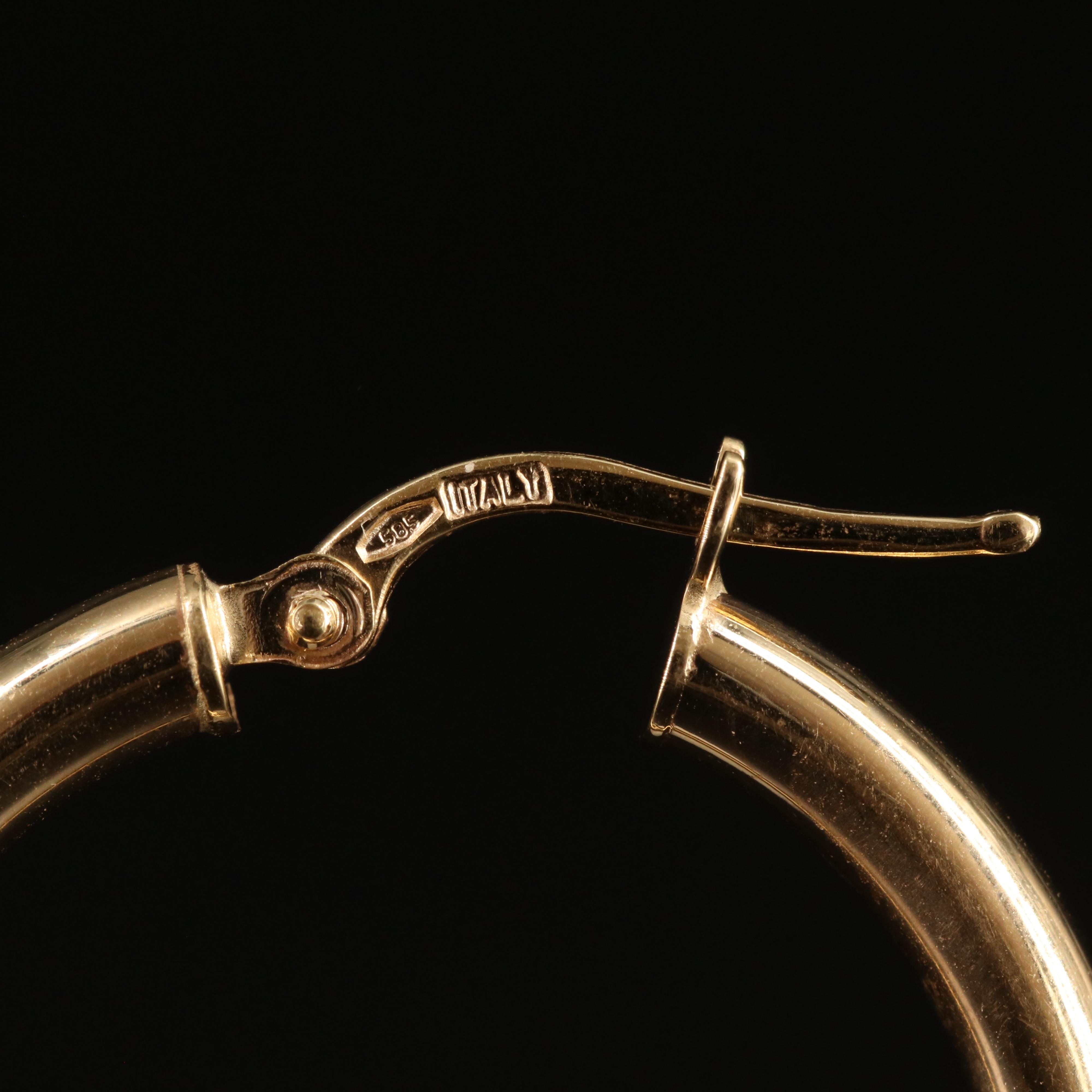 Italian 14K Hoop Earrings