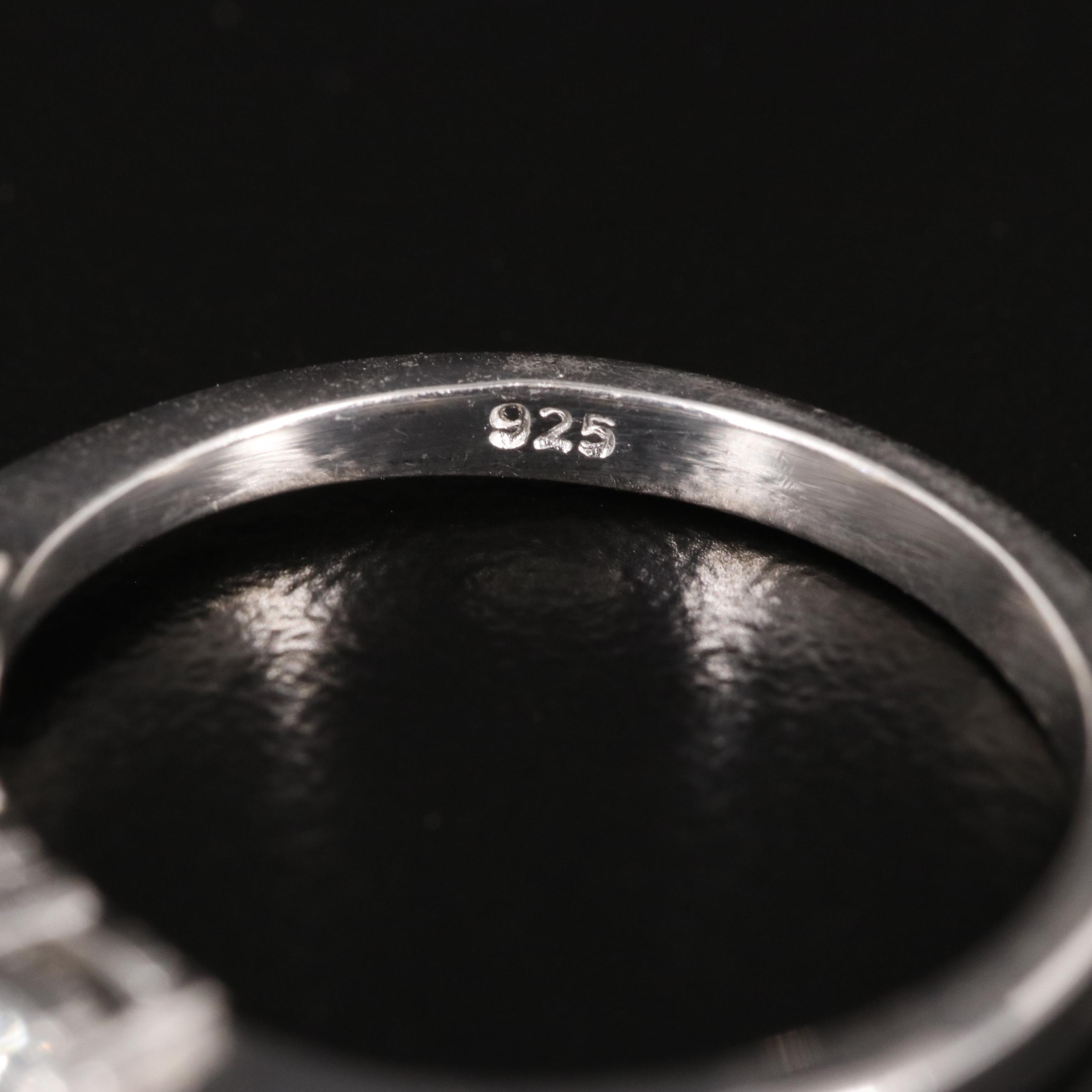 Sterling Blue Topaz Four Stone Ring